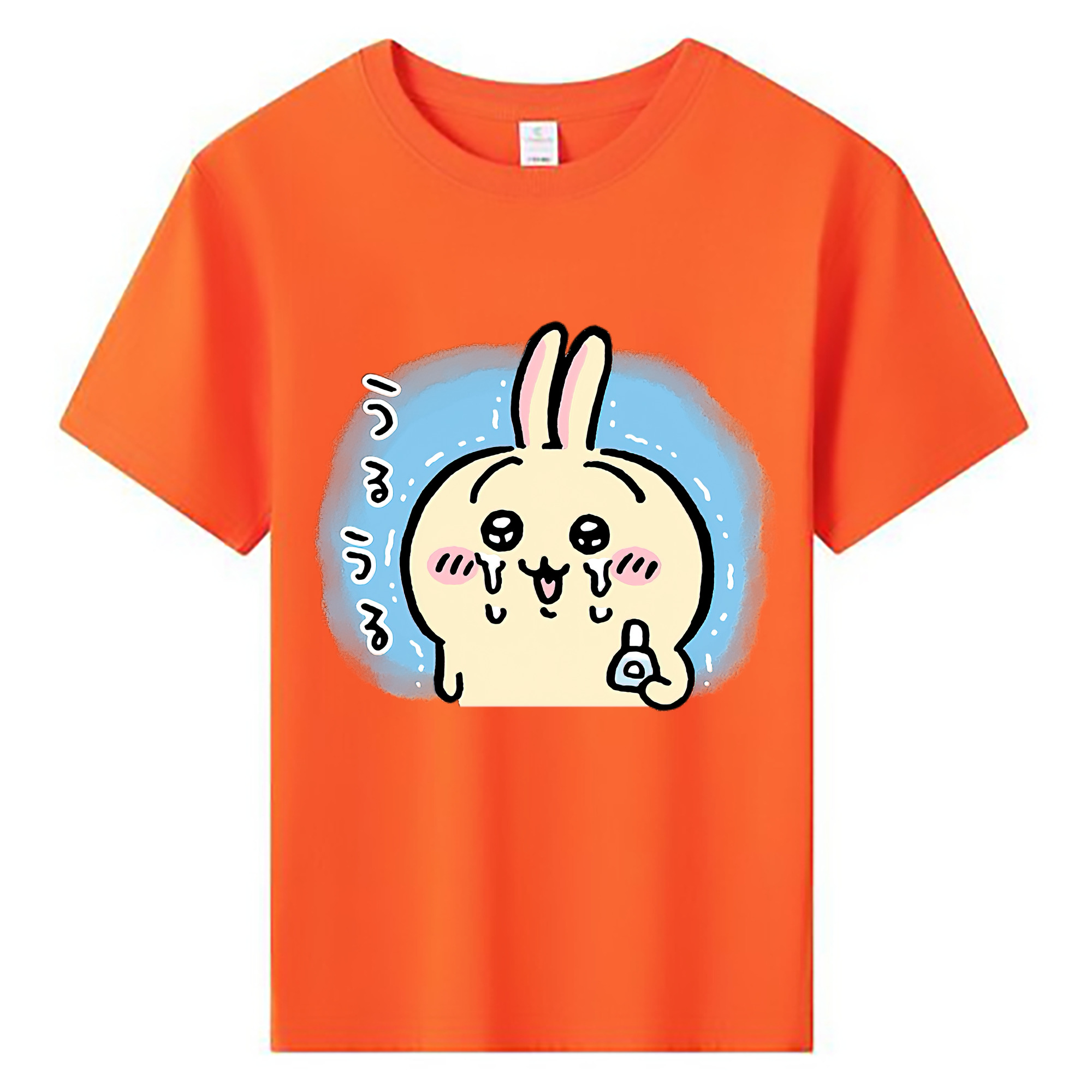 （画像用） ちいかわ うさぎ Chii-kawa usagi 綿100％キッズTシャツ（フロントプリント）