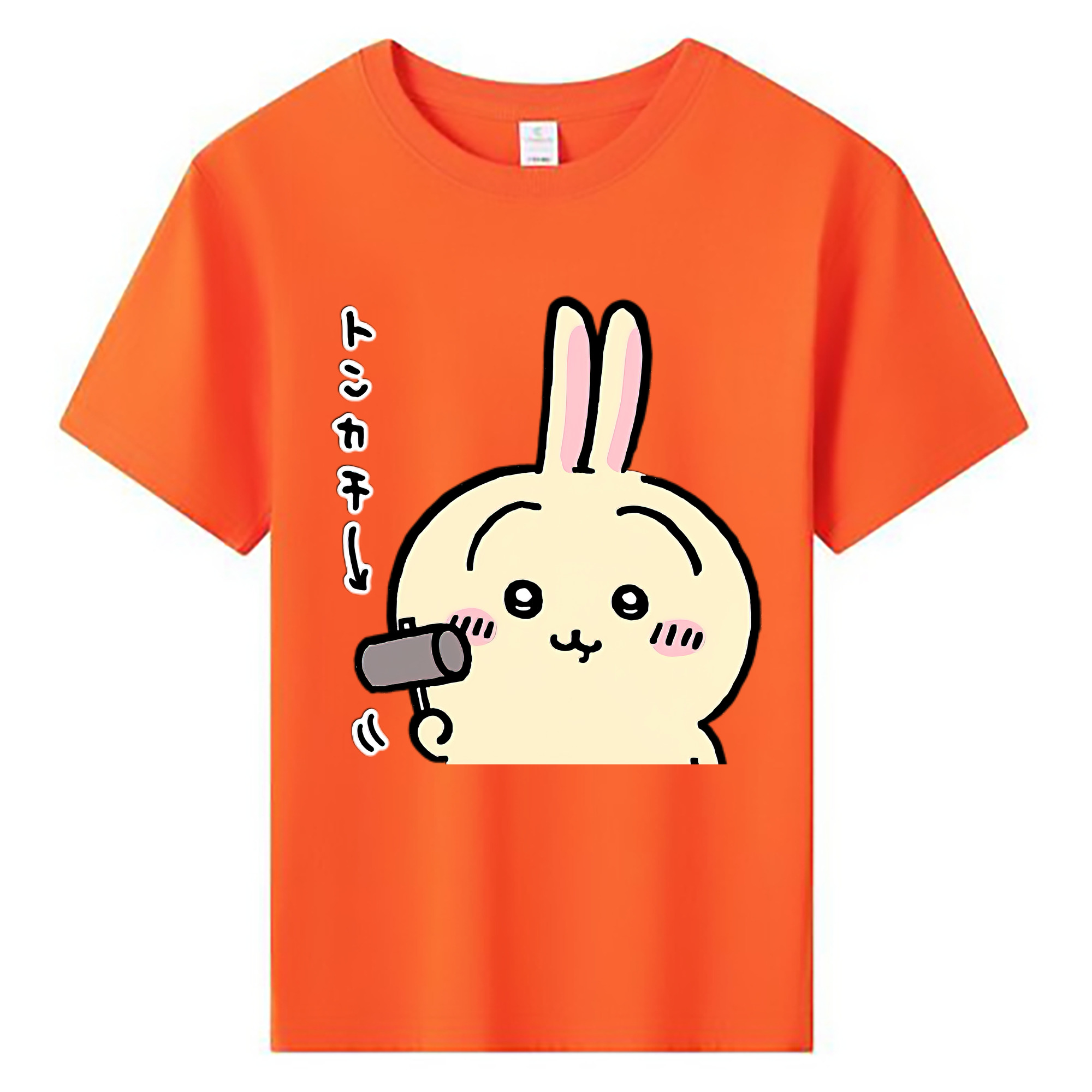 （画像用） ちいかわ うさぎ Chii-kawa usagi 綿100％キッズTシャツ（フロントプリント）