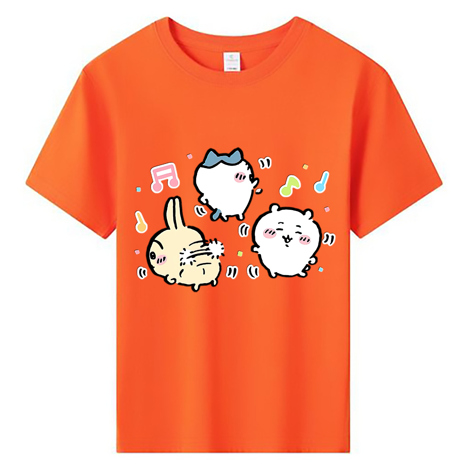 （画像用） ちいかわ うさぎ Chii-kawa usagi 綿100％キッズTシャツ（フロントプリント）