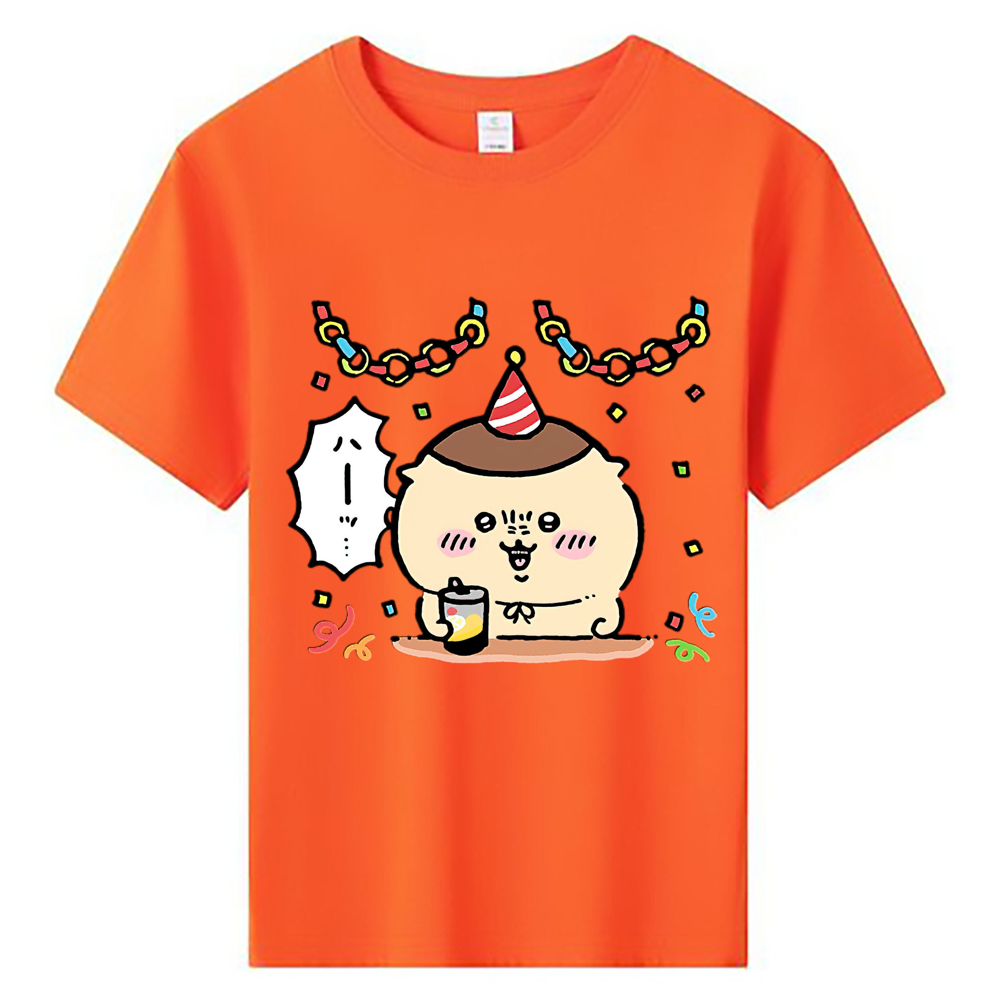 （画像用） ちいかわ くりまんじゅう Chii-kawa kuri manjū 綿100％キッズTシャツ（フロントプリント）