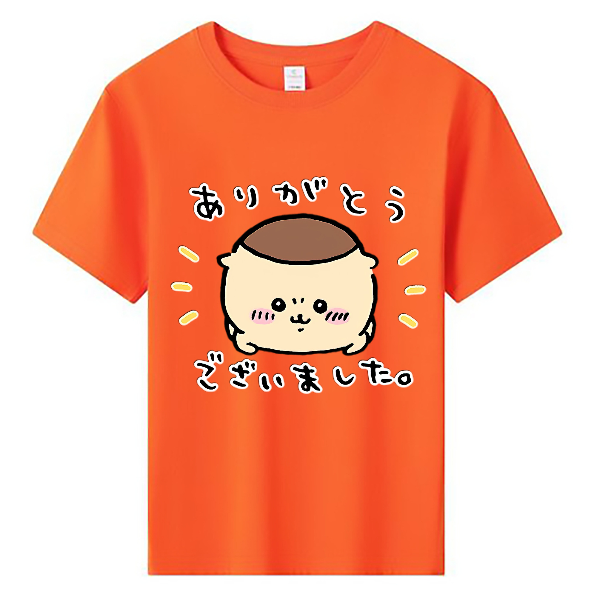 （画像用） ちいかわ くりまんじゅう Chii-kawa kuri manjū 綿100％キッズTシャツ（フロントプリント）