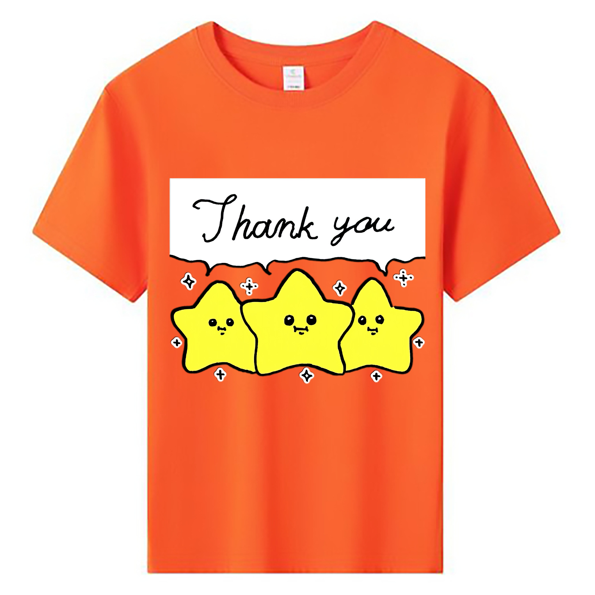 （画像用） ちいかわ 流れ星 Chii-kawa Shooting star 綿100％キッズTシャツ（フロントプリント）