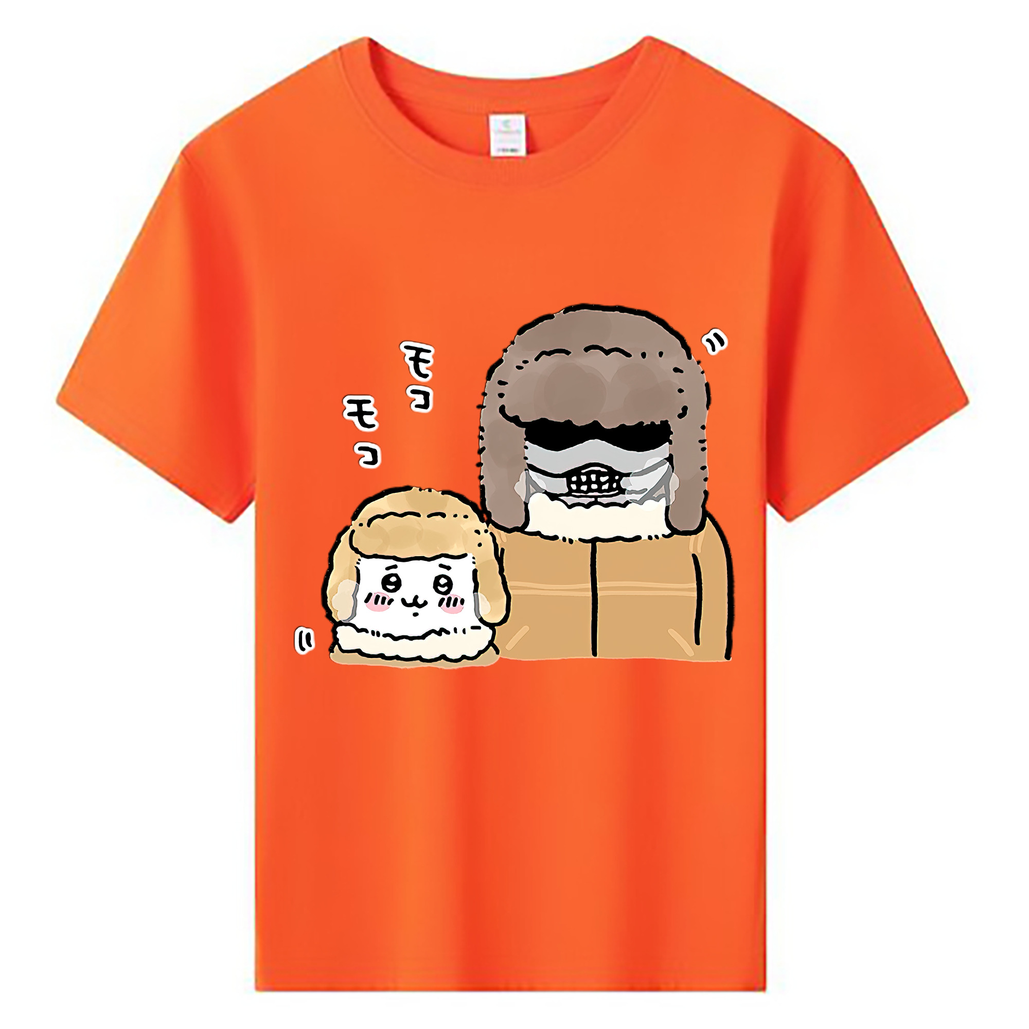 （画像用） ちいかわ 労働の鎧さん Chii-kawa Mr. Armor of Labor 綿100％キッズTシャツ（フロントプリント）