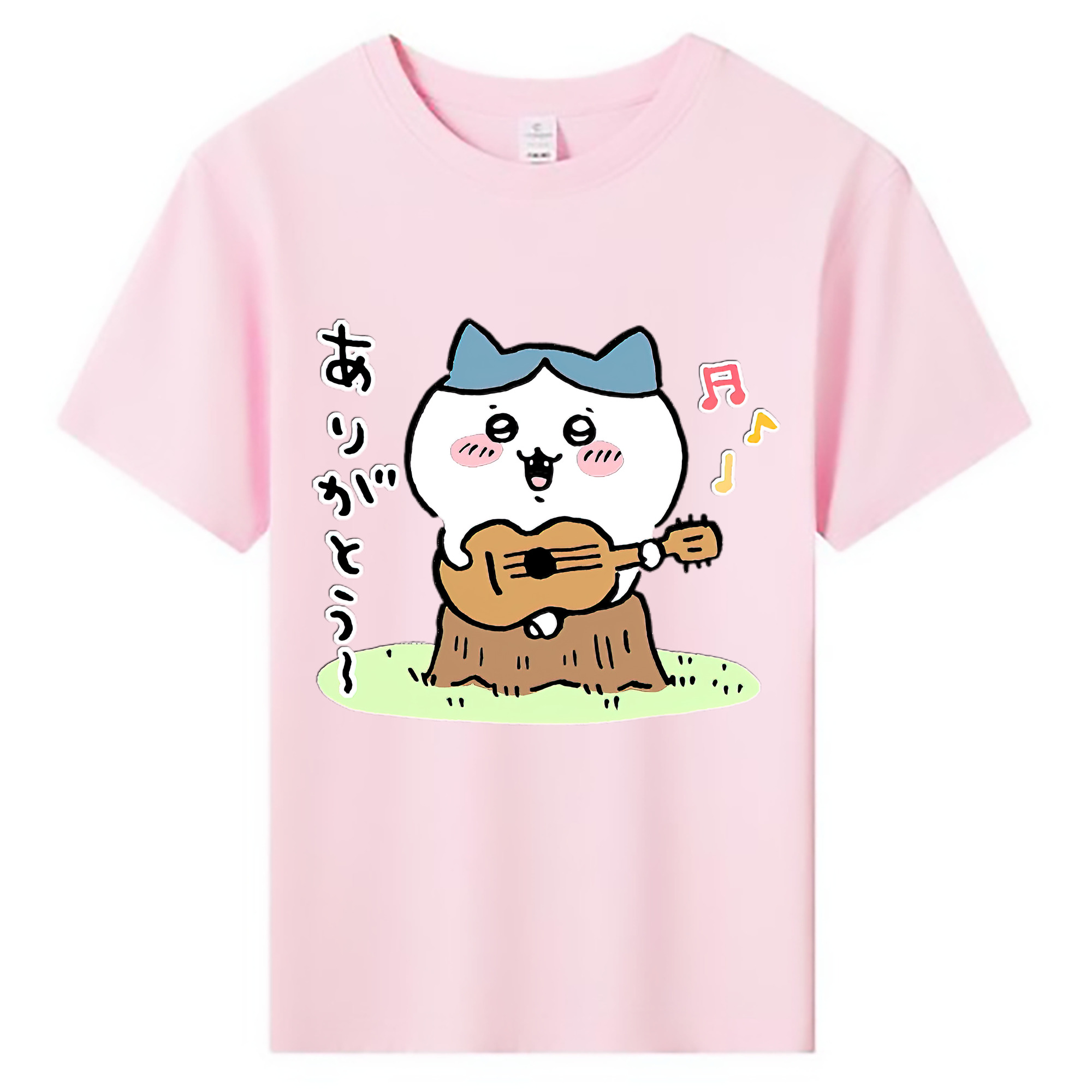 （画像用） ちいかわ ハチワレ Chii-kawa hachiware 綿100％キッズTシャツ（フロントプリント）
