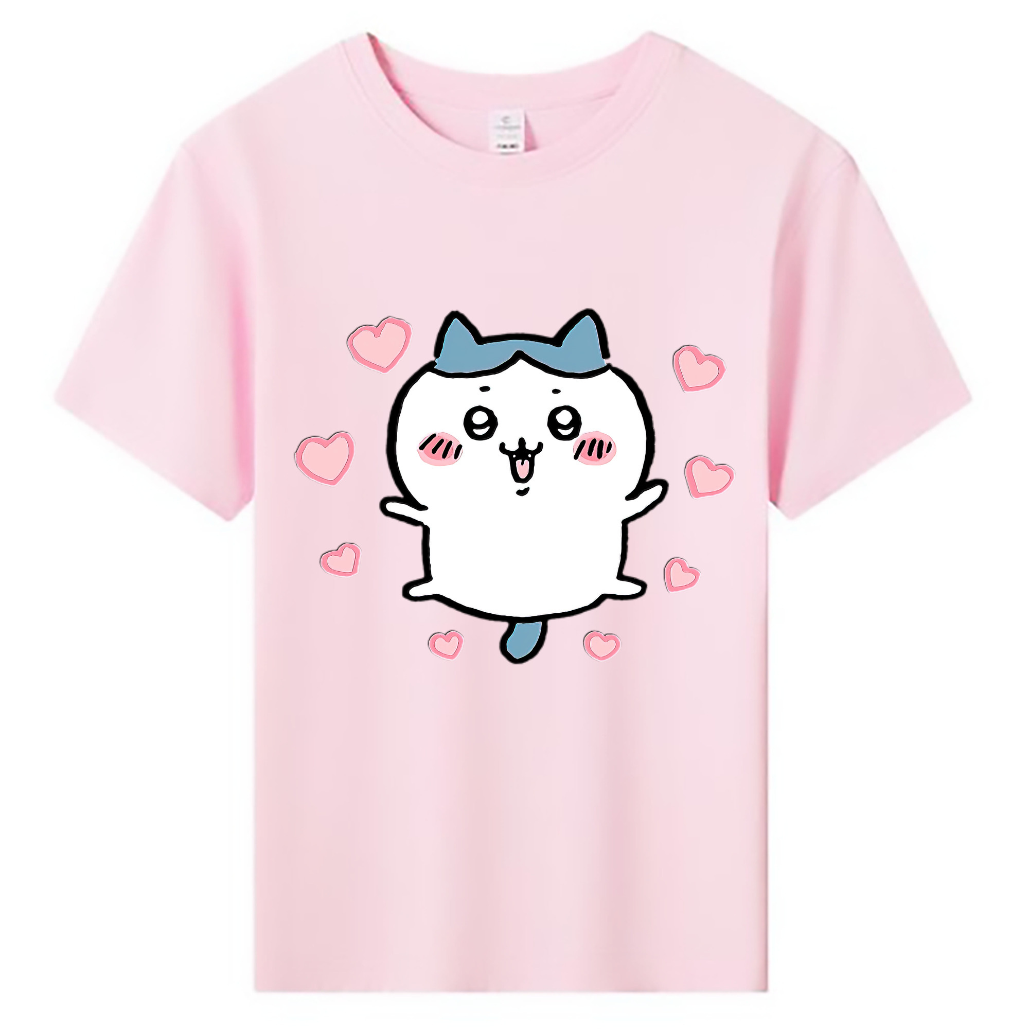 （画像用） ちいかわ ハチワレ Chii-kawa hachiware 綿100％キッズTシャツ（フロントプリント）