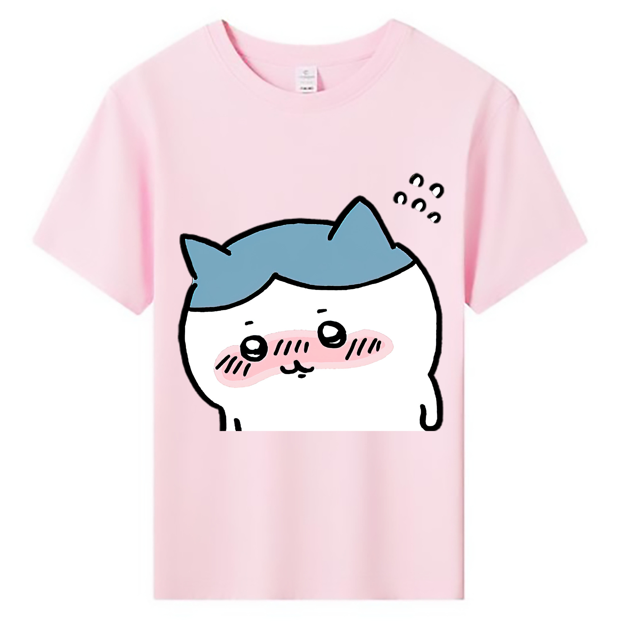 （画像用） ちいかわ ハチワレ Chii-kawa hachiware 綿100％キッズTシャツ（フロントプリント）