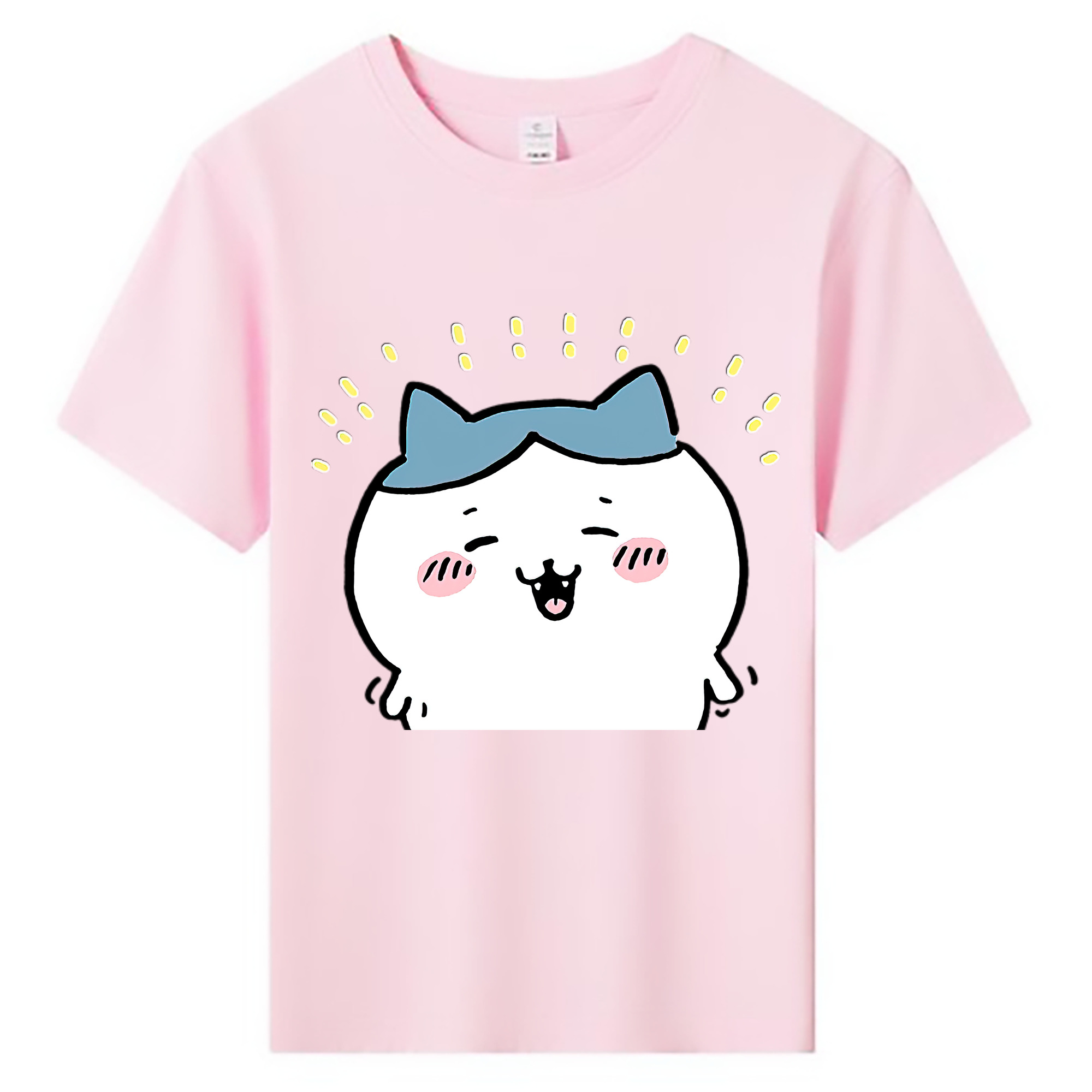 （画像用） ちいかわ ハチワレ Chii-kawa hachiware 綿100％キッズTシャツ（フロントプリント）