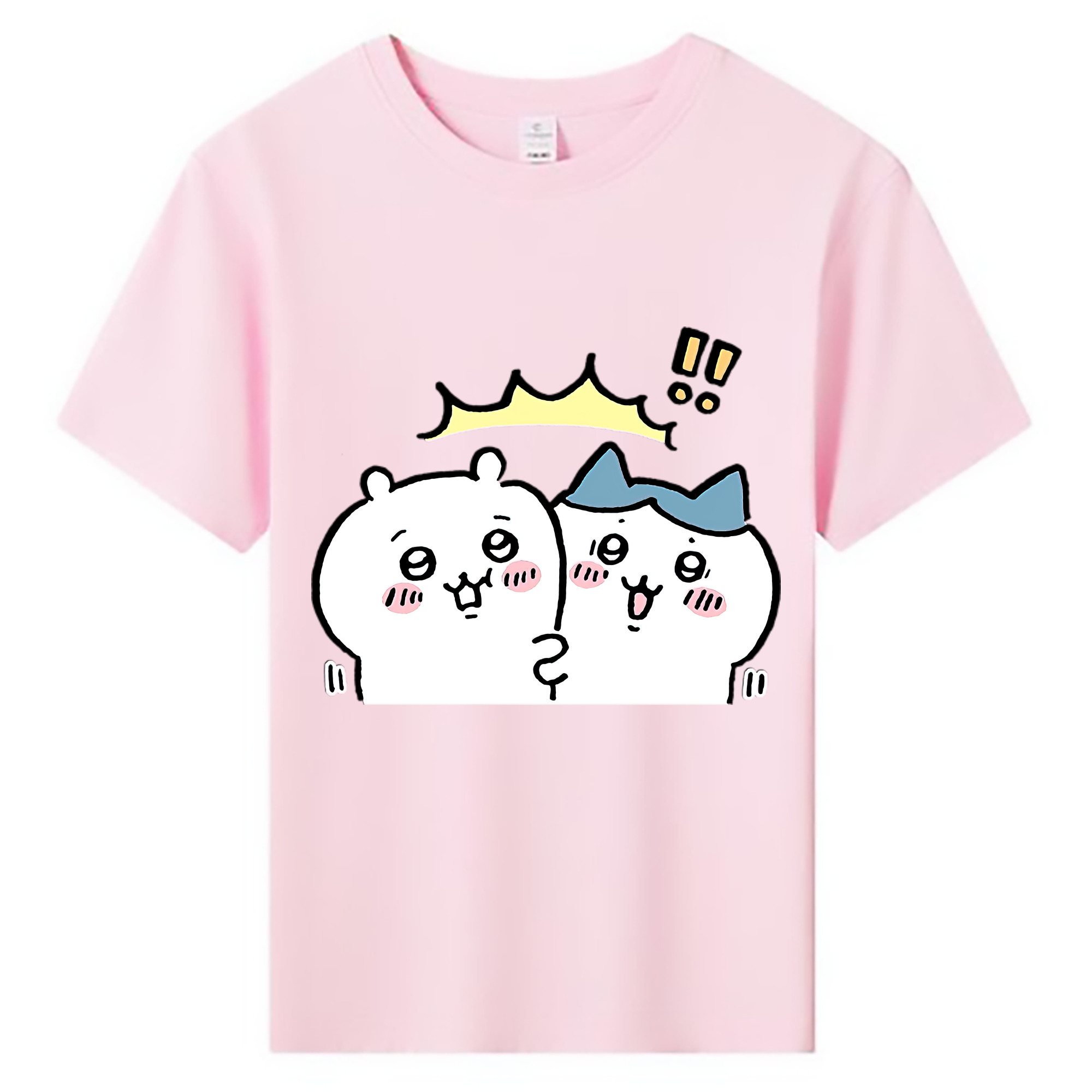 （画像用） ちいかわ ハチワレ Chii-kawa hachiware 綿100％キッズTシャツ（フロントプリント）