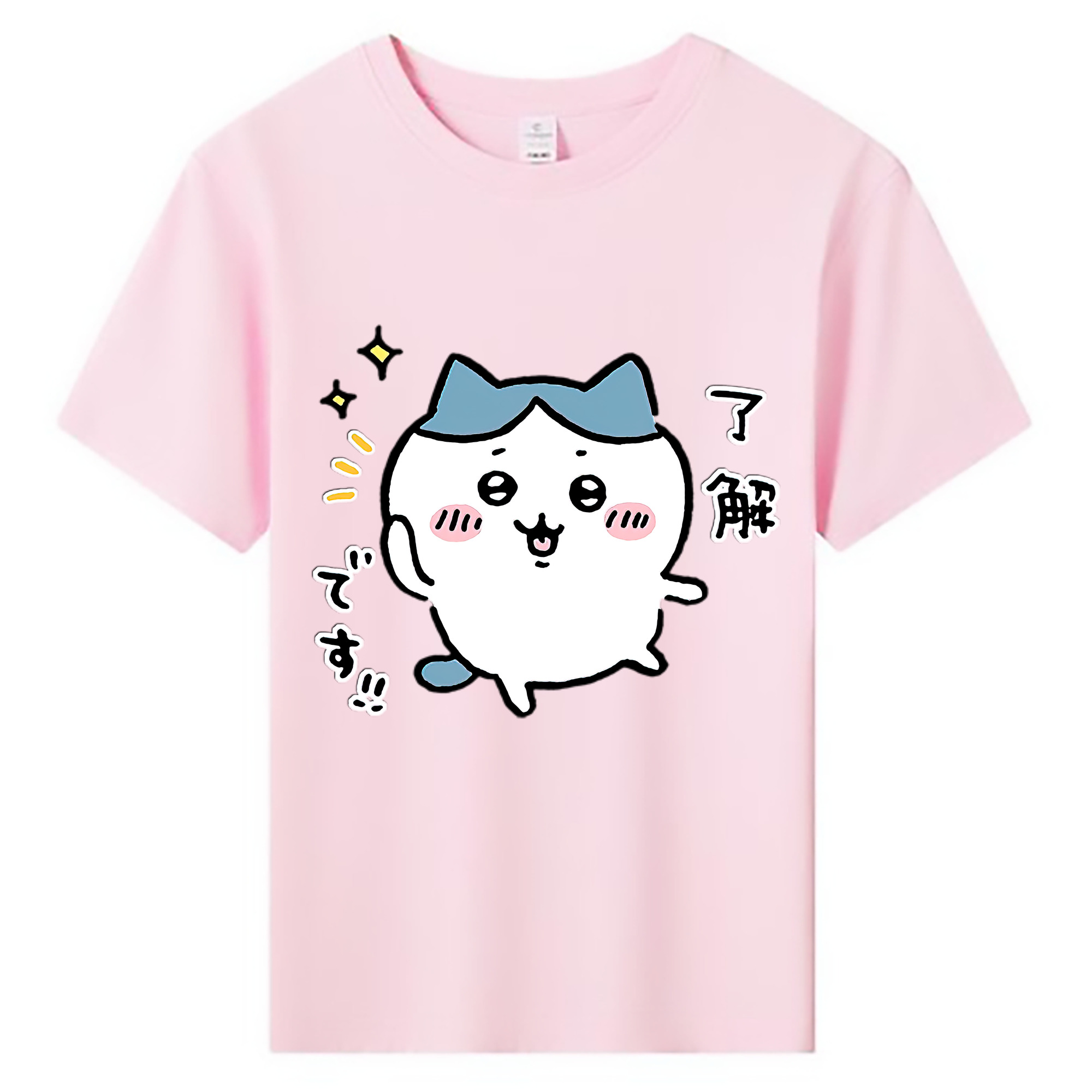 （画像用） ちいかわ ハチワレ Chii-kawa hachiware 綿100％キッズTシャツ（フロントプリント）