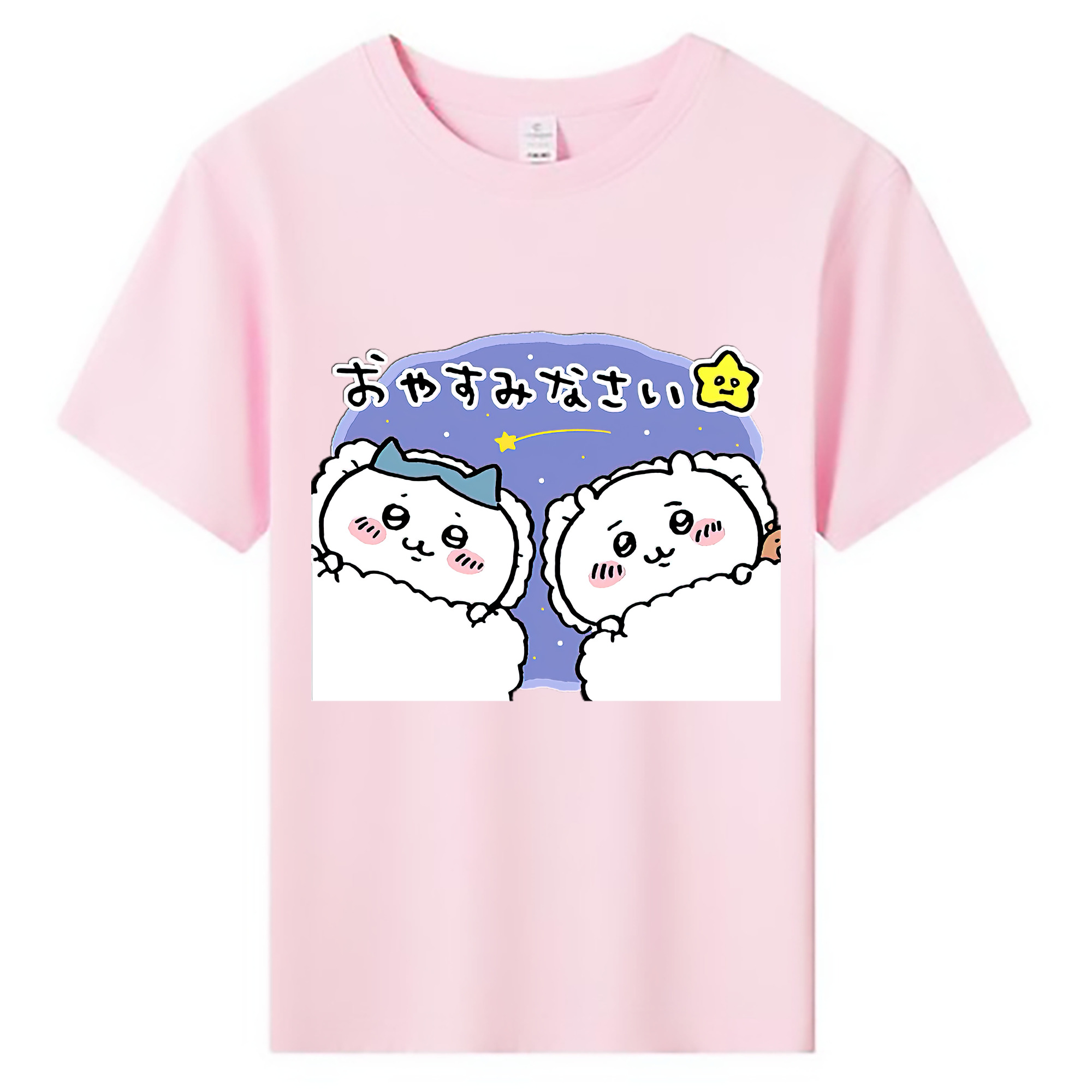 （画像用） ちいかわ ハチワレ Chii-kawa hachiware 綿100％キッズTシャツ（フロントプリント）