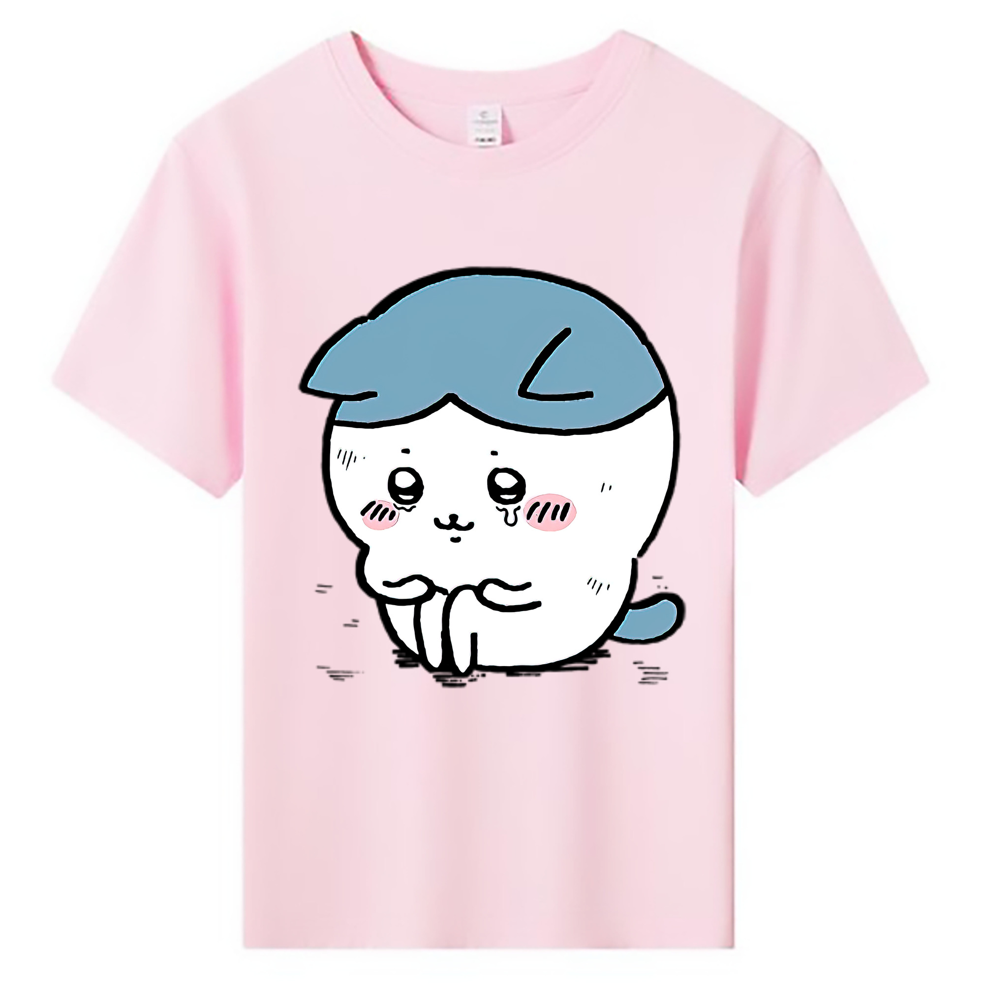 （画像用） ちいかわ ハチワレ Chii-kawa hachiware 綿100％キッズTシャツ（フロントプリント）