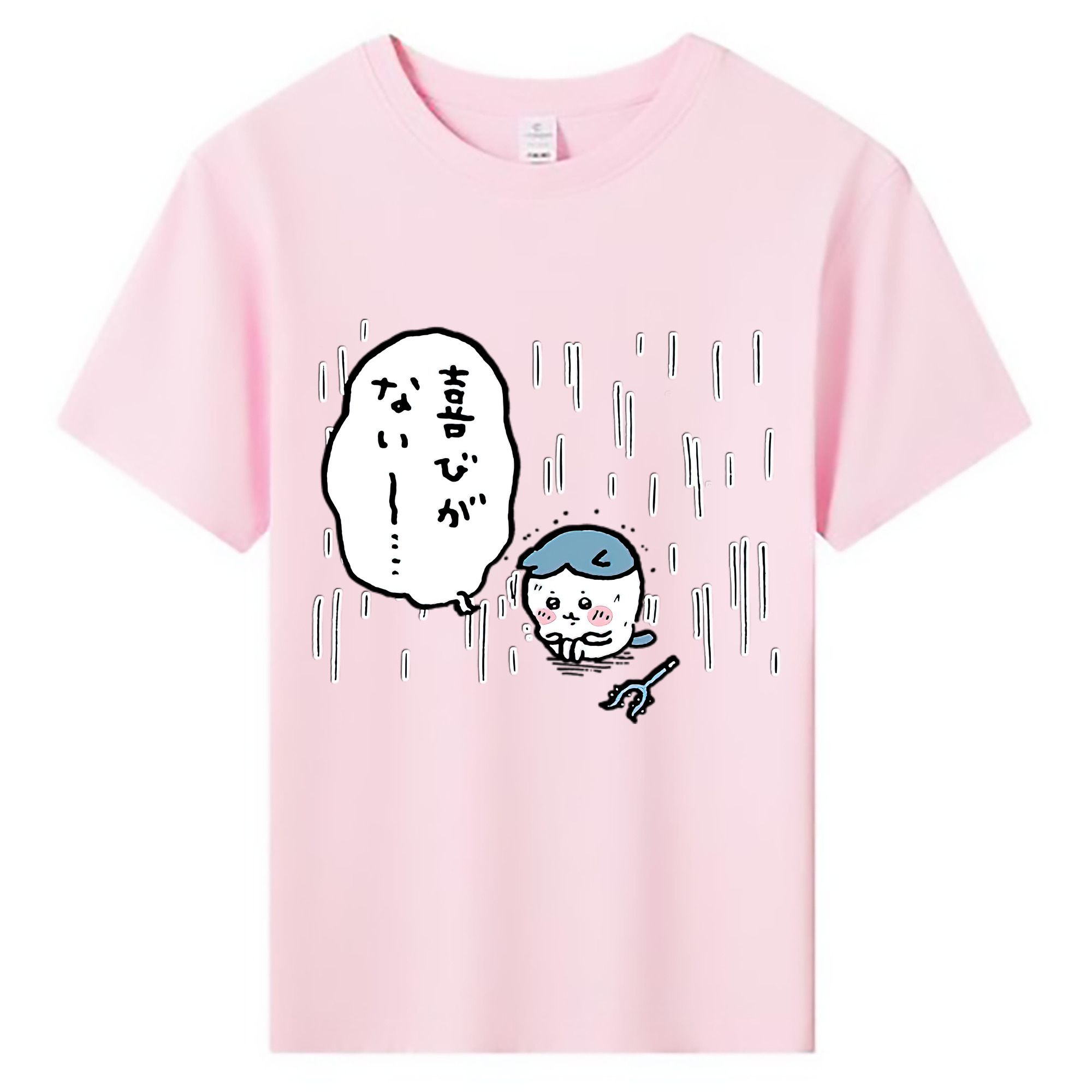 （画像用） ちいかわ ハチワレ Chii-kawa hachiware 綿100％キッズTシャツ（フロントプリント）