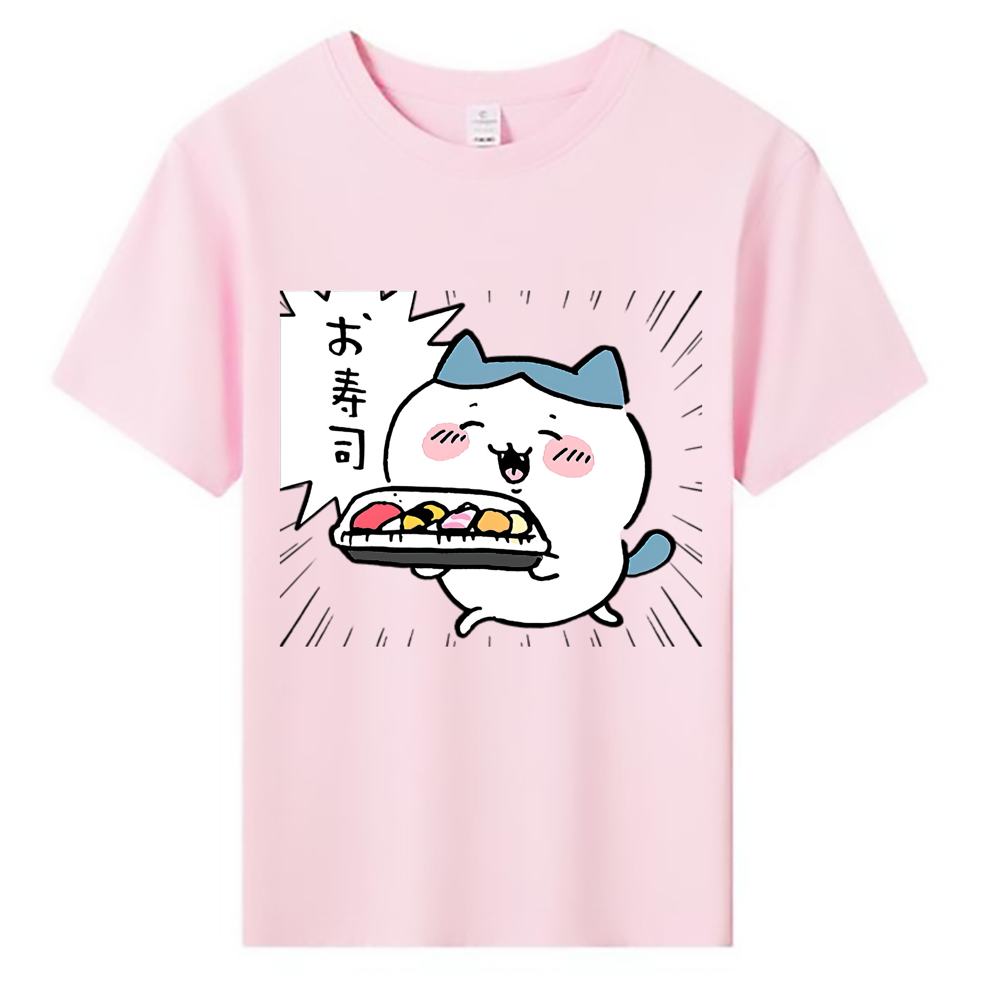 （画像用） ちいかわ ハチワレ Chii-kawa hachiware 綿100％キッズTシャツ（フロントプリント）