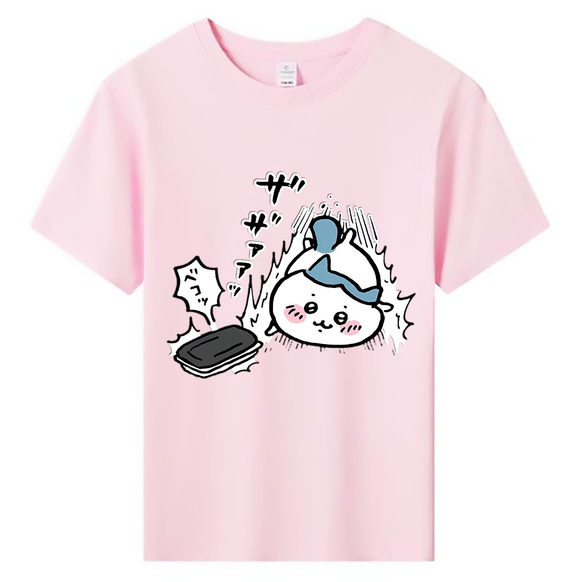 （画像用） ちいかわ ハチワレ Chii-kawa hachiware 綿100％キッズTシャツ（フロントプリント）