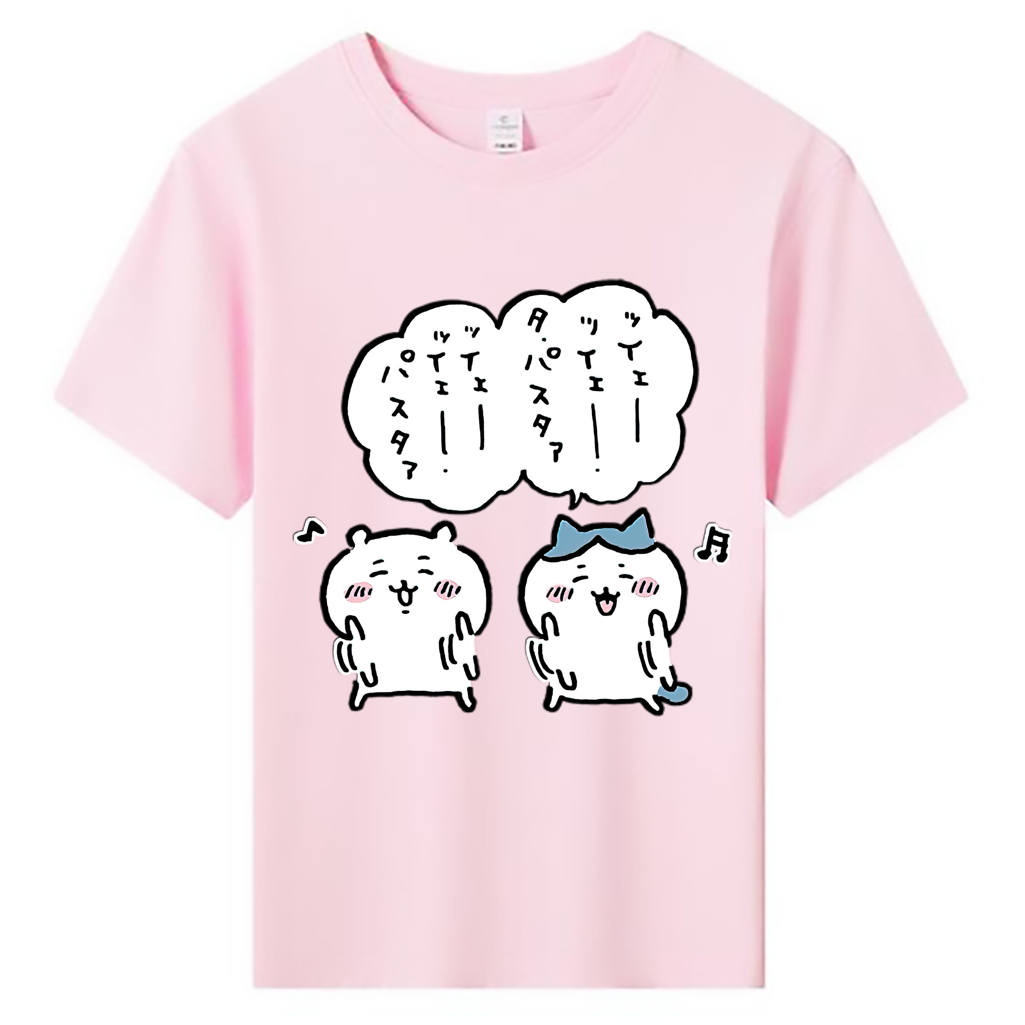 （画像用） ちいかわ ハチワレ Chii-kawa hachiware 綿100％キッズTシャツ（フロントプリント）
