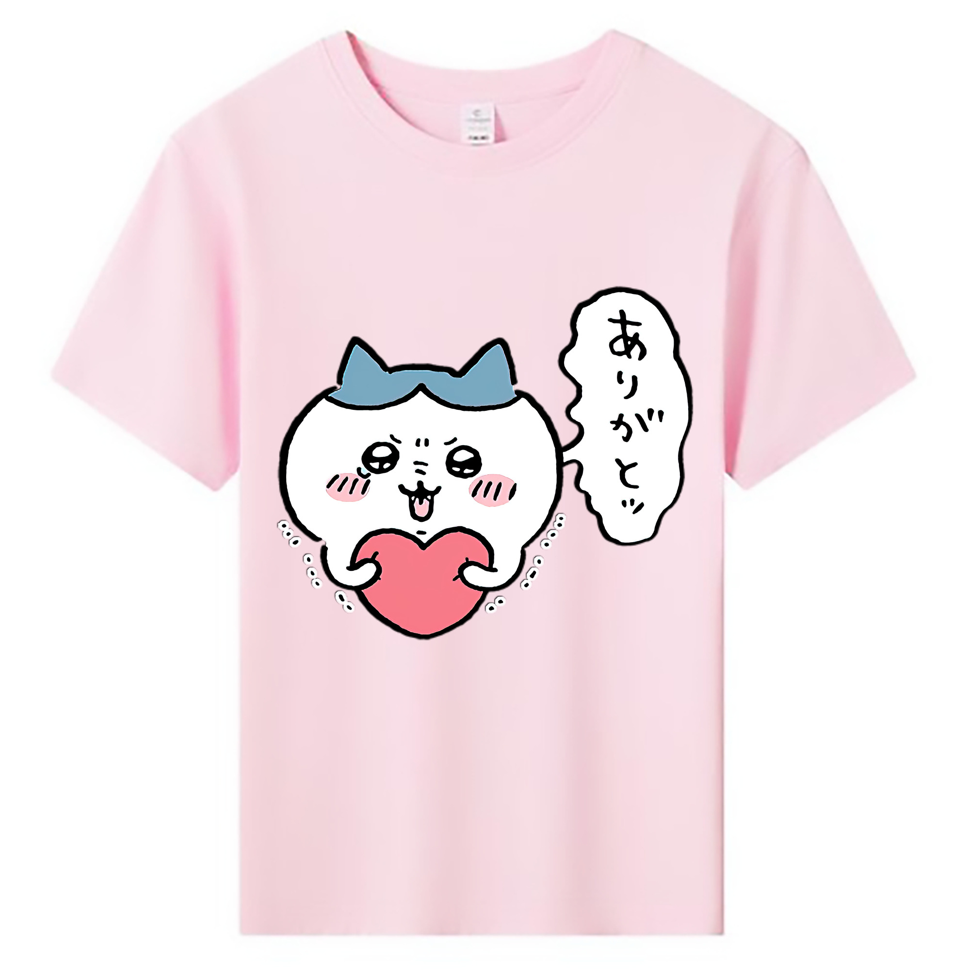（画像用） ちいかわ ハチワレ Chii-kawa hachiware 綿100％キッズTシャツ（フロントプリント）