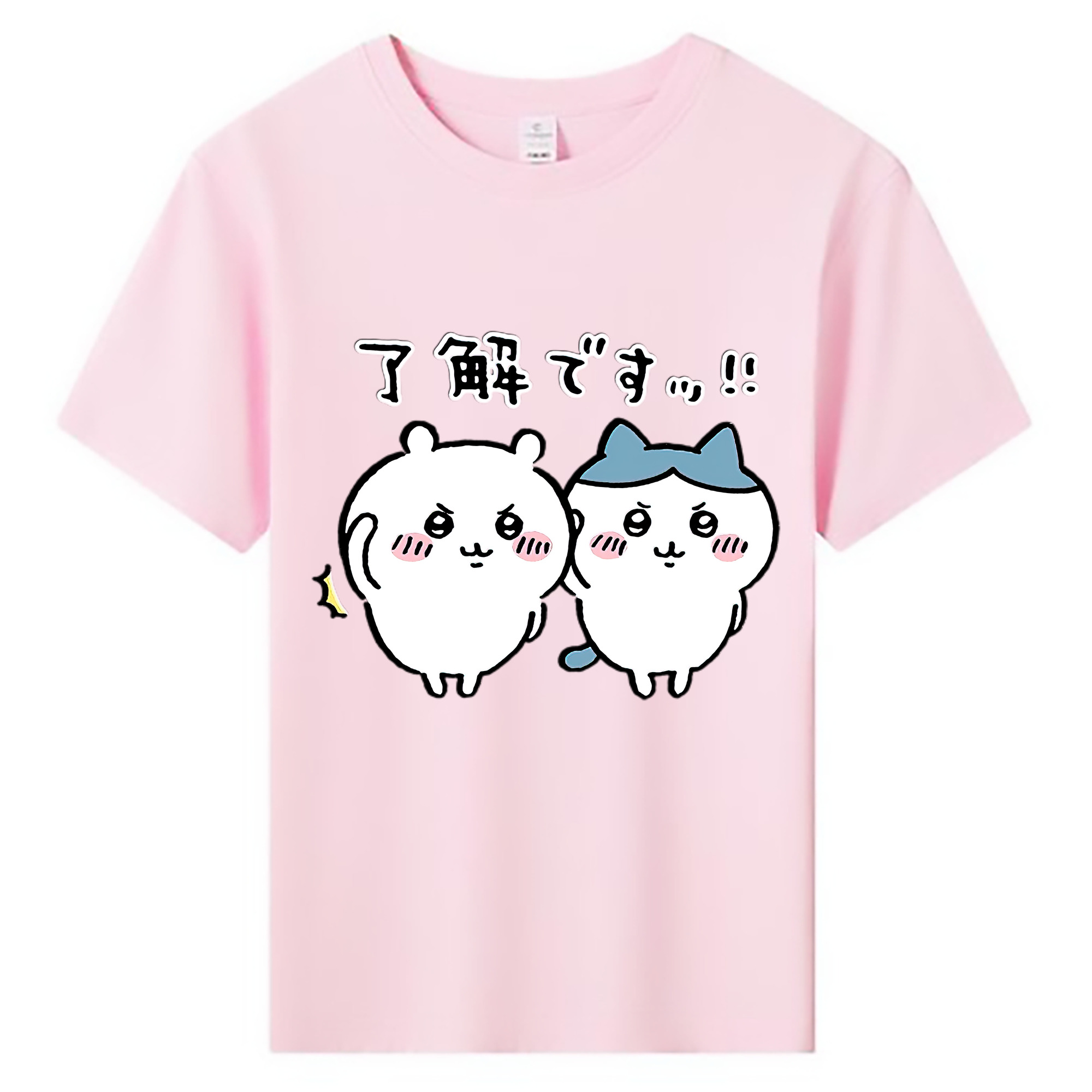 （画像用） ちいかわ ハチワレ Chii-kawa hachiware 綿100％キッズTシャツ（フロントプリント）