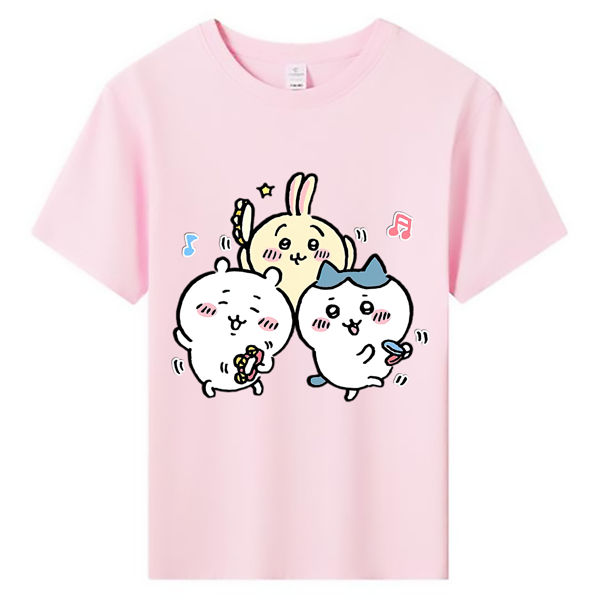 （画像用） ちいかわ ハチワレ Chii-kawa hachiware 綿100％キッズTシャツ（フロントプリント）