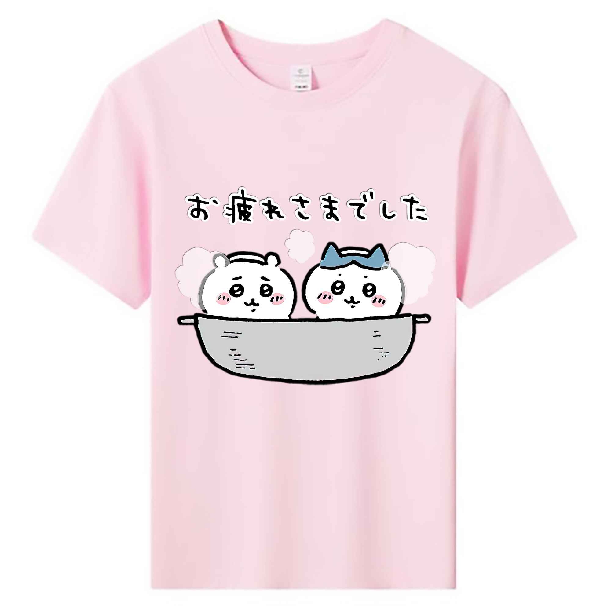 （画像用） ちいかわ ハチワレ Chii-kawa hachiware 綿100％キッズTシャツ（フロントプリント）