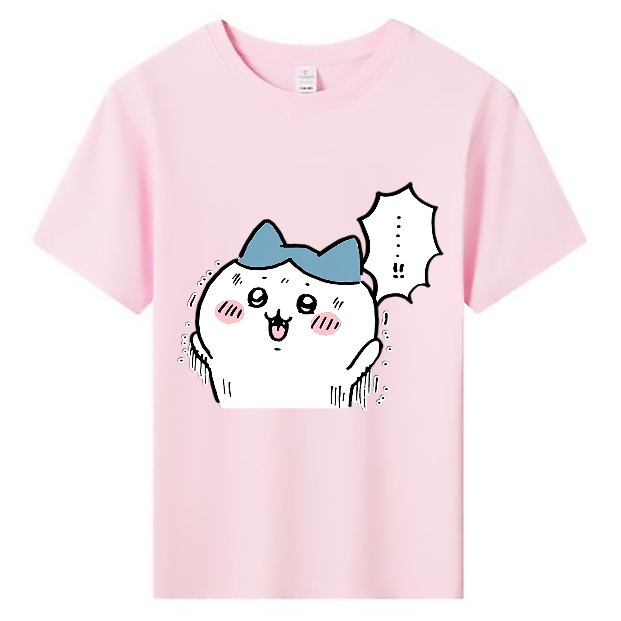 （画像用） ちいかわ ハチワレ Chii-kawa hachiware 綿100％キッズTシャツ（フロントプリント）