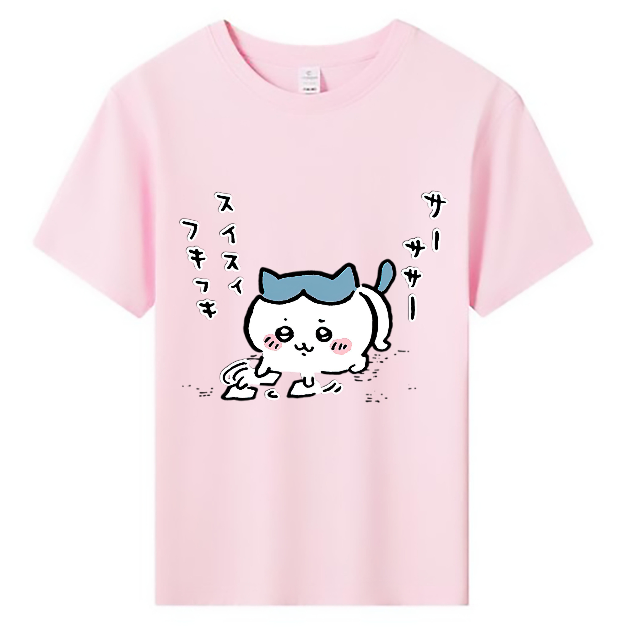 （画像用） ちいかわ ハチワレ Chii-kawa hachiware 綿100％キッズTシャツ（フロントプリント）