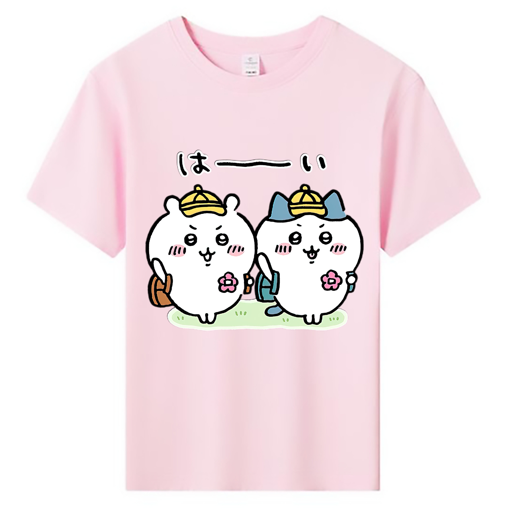 （画像用） ちいかわ ハチワレ Chii-kawa hachiware 綿100％キッズTシャツ（フロントプリント）
