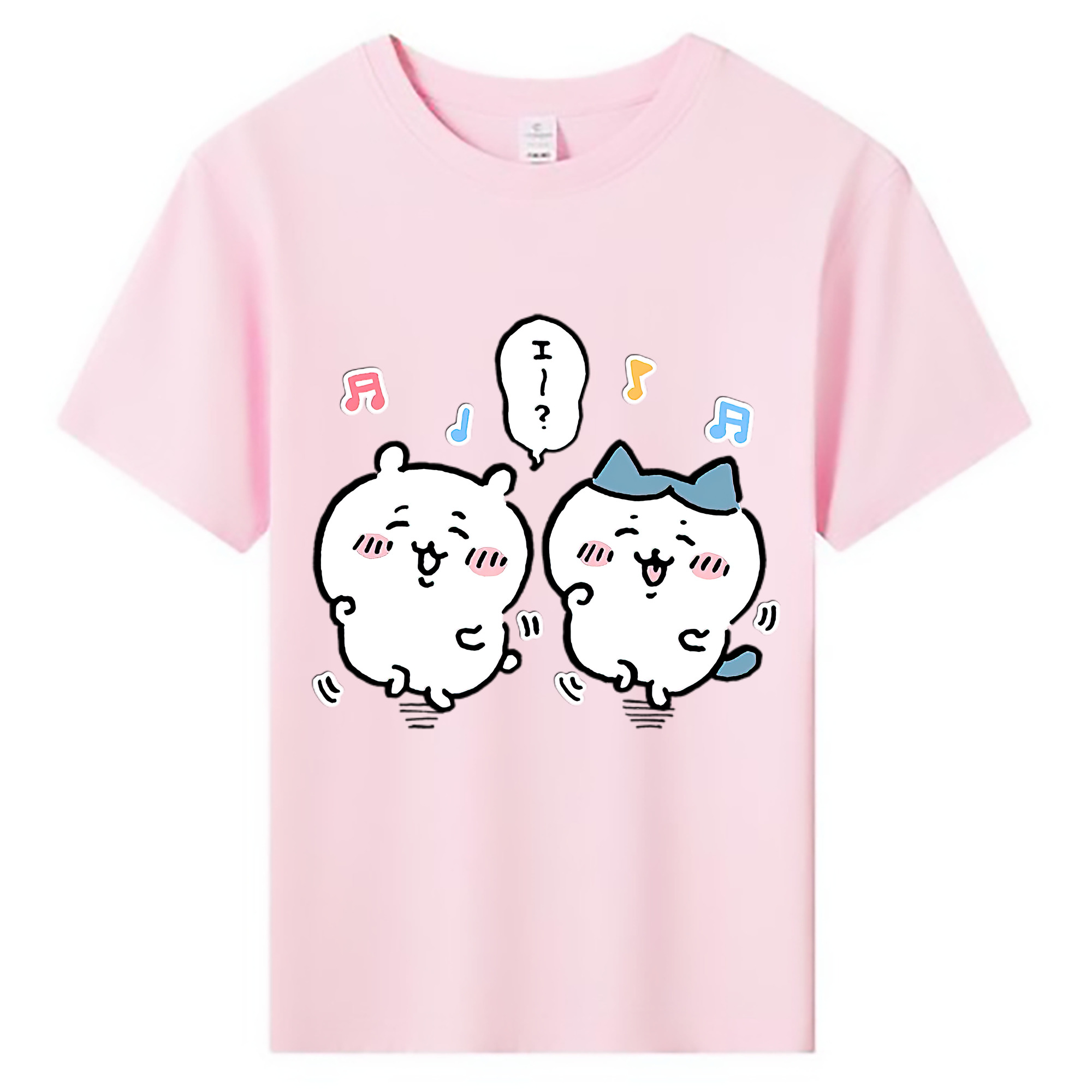 （画像用） ちいかわ ハチワレ Chii-kawa hachiware 綿100％キッズTシャツ（フロントプリント）