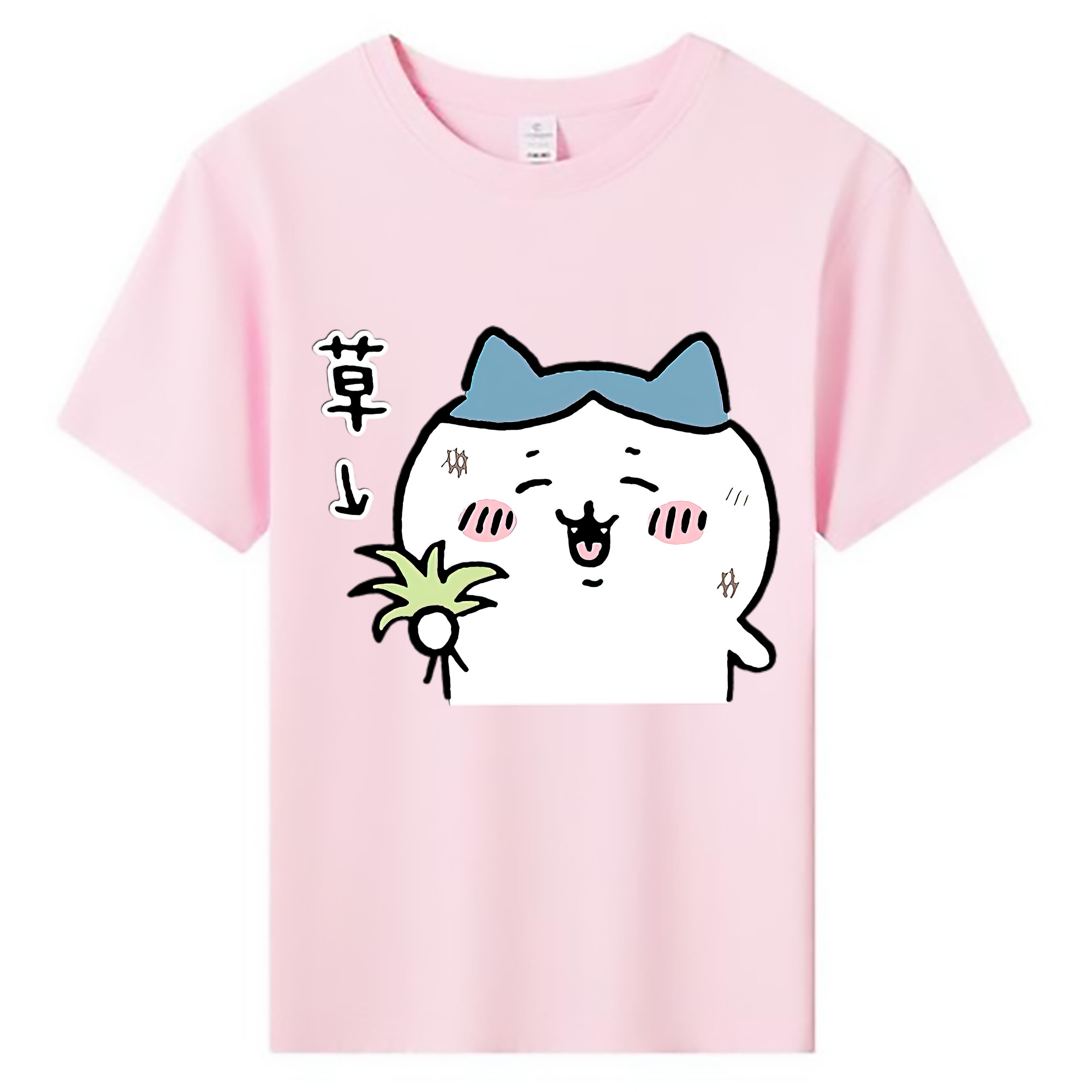 （画像用） ちいかわ ハチワレ Chii-kawa hachiware 綿100％キッズTシャツ（フロントプリント）