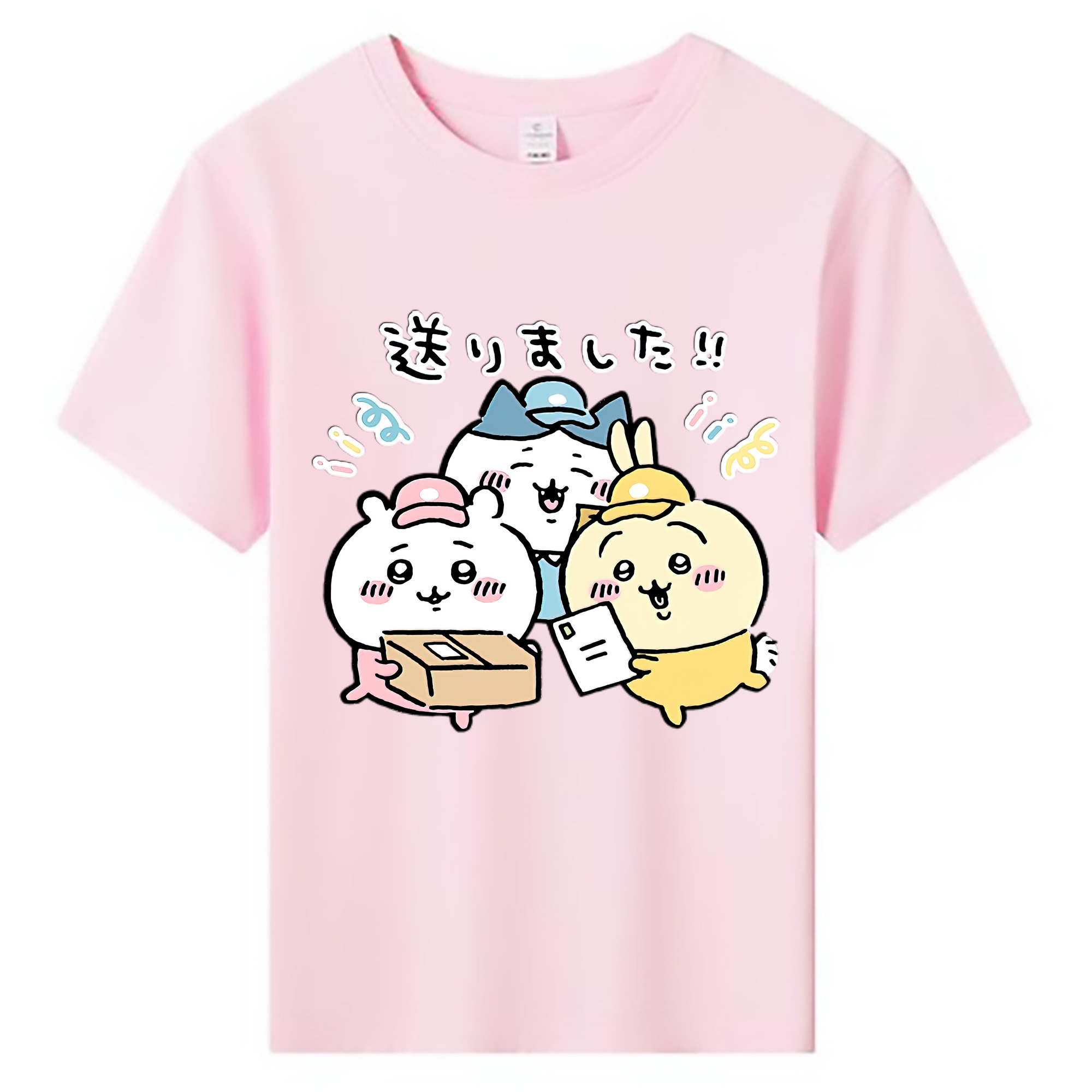 （画像用） ちいかわ ハチワレ Chii-kawa hachiware 綿100％キッズTシャツ（フロントプリント）