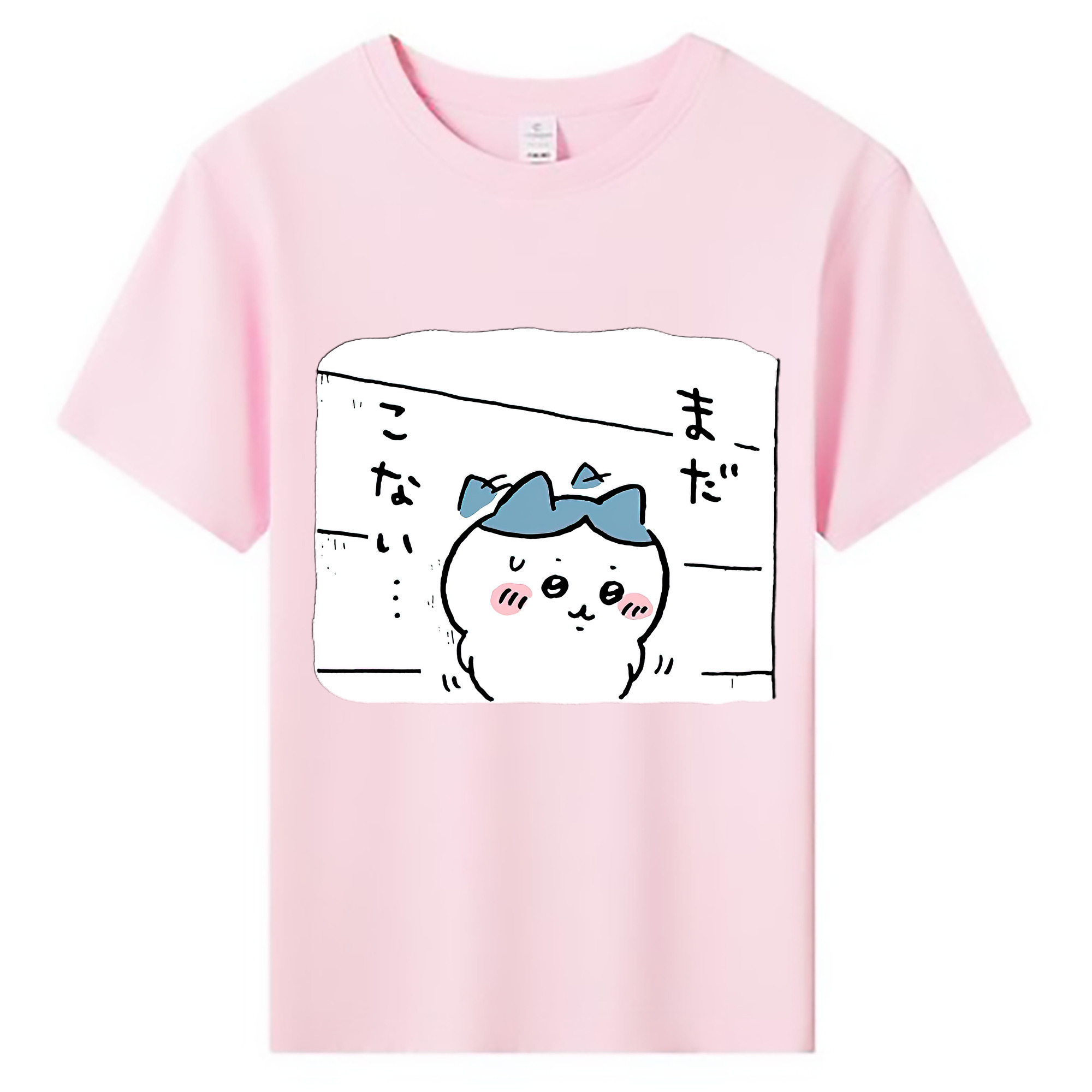 （画像用） ちいかわ ハチワレ Chii-kawa hachiware 綿100％キッズTシャツ（フロントプリント）