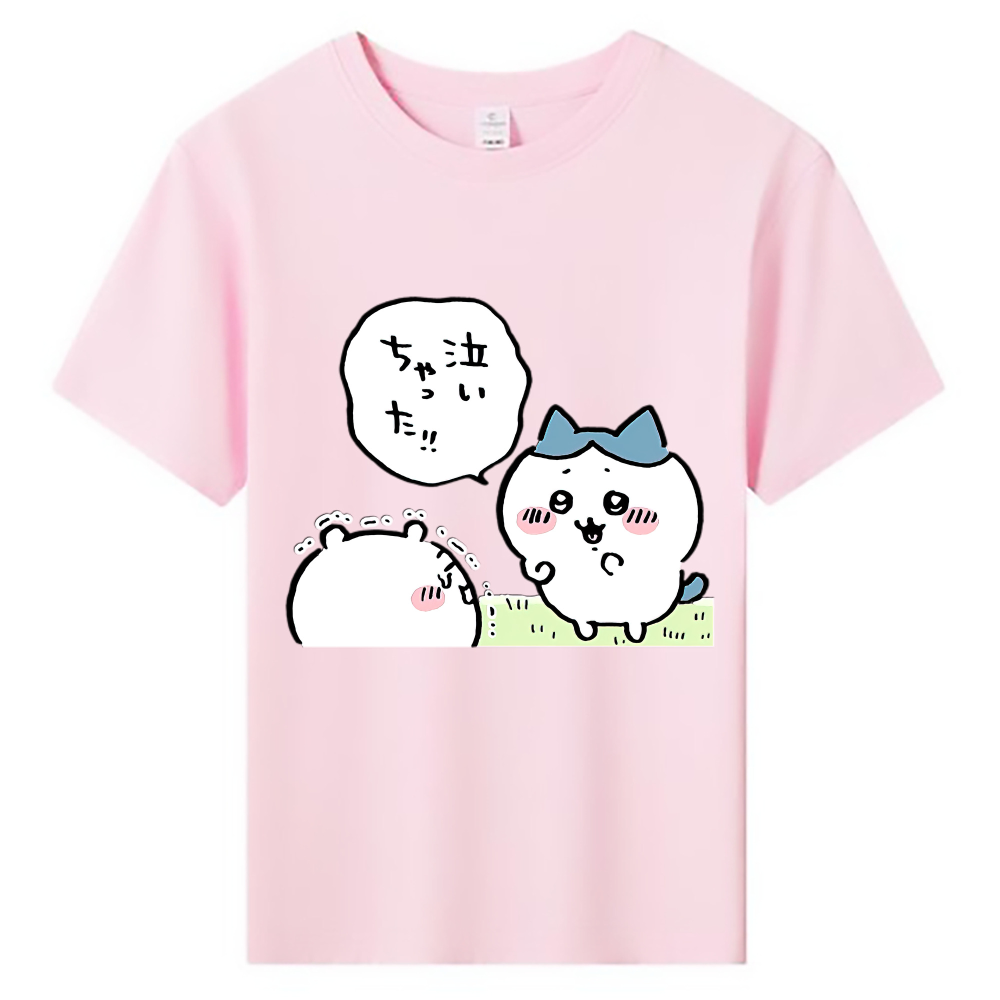 （画像用） ちいかわ ハチワレ Chii-kawa hachiware 綿100％キッズTシャツ（フロントプリント）