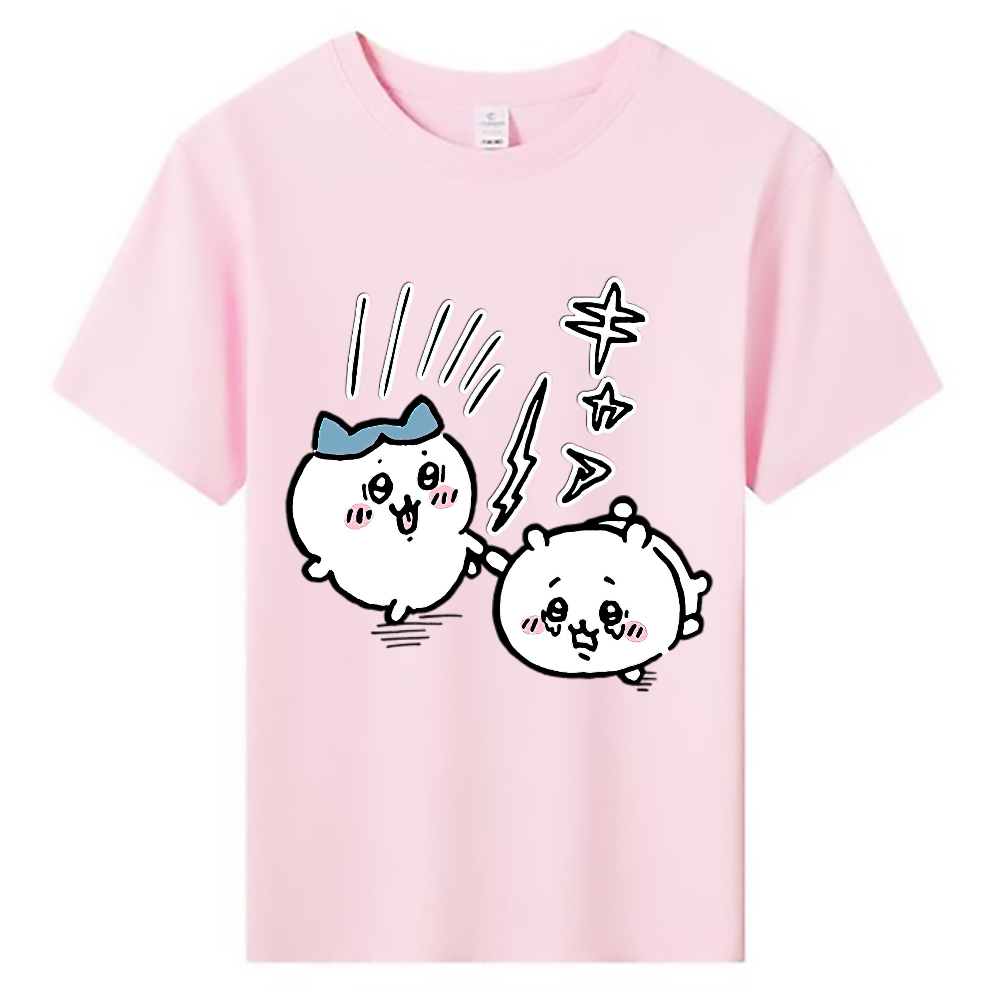 （画像用） ちいかわ ハチワレ Chii-kawa hachiware 綿100％キッズTシャツ（フロントプリント）