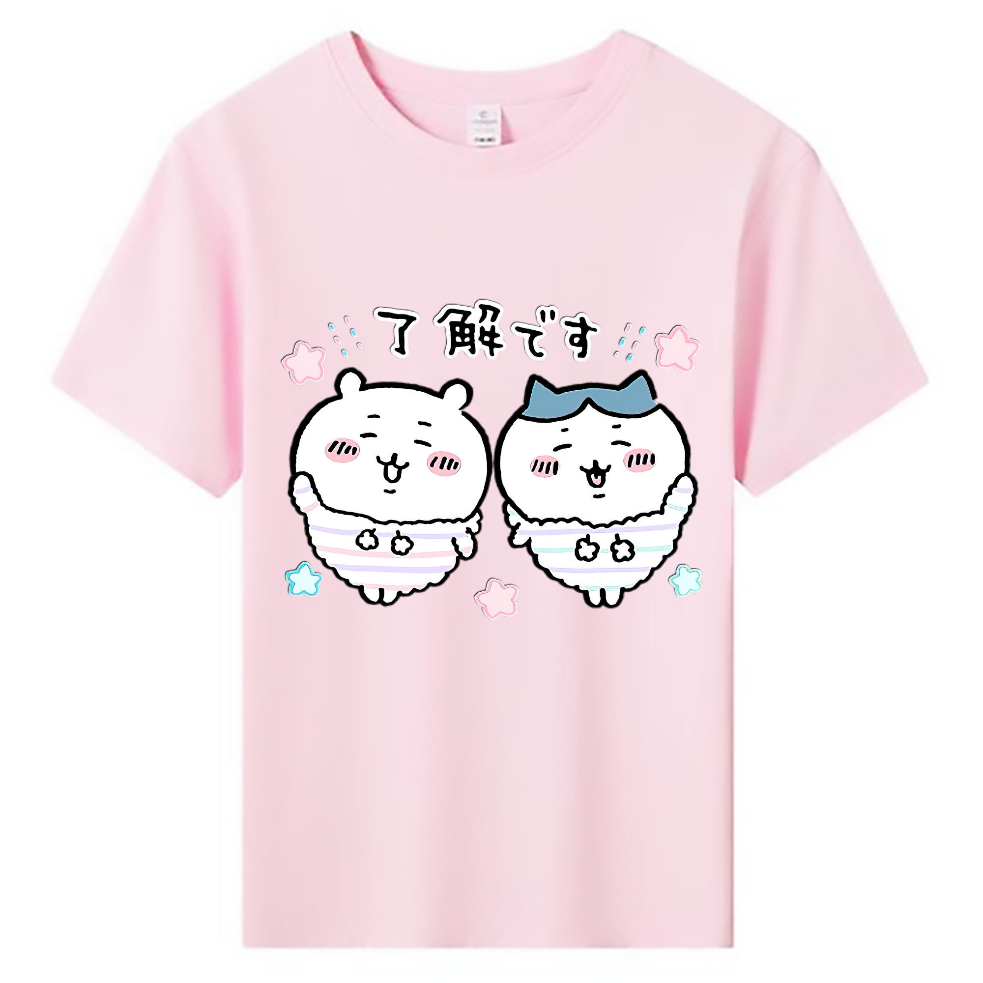 （画像用） ちいかわ ハチワレ Chii-kawa hachiware 綿100％キッズTシャツ（フロントプリント）
