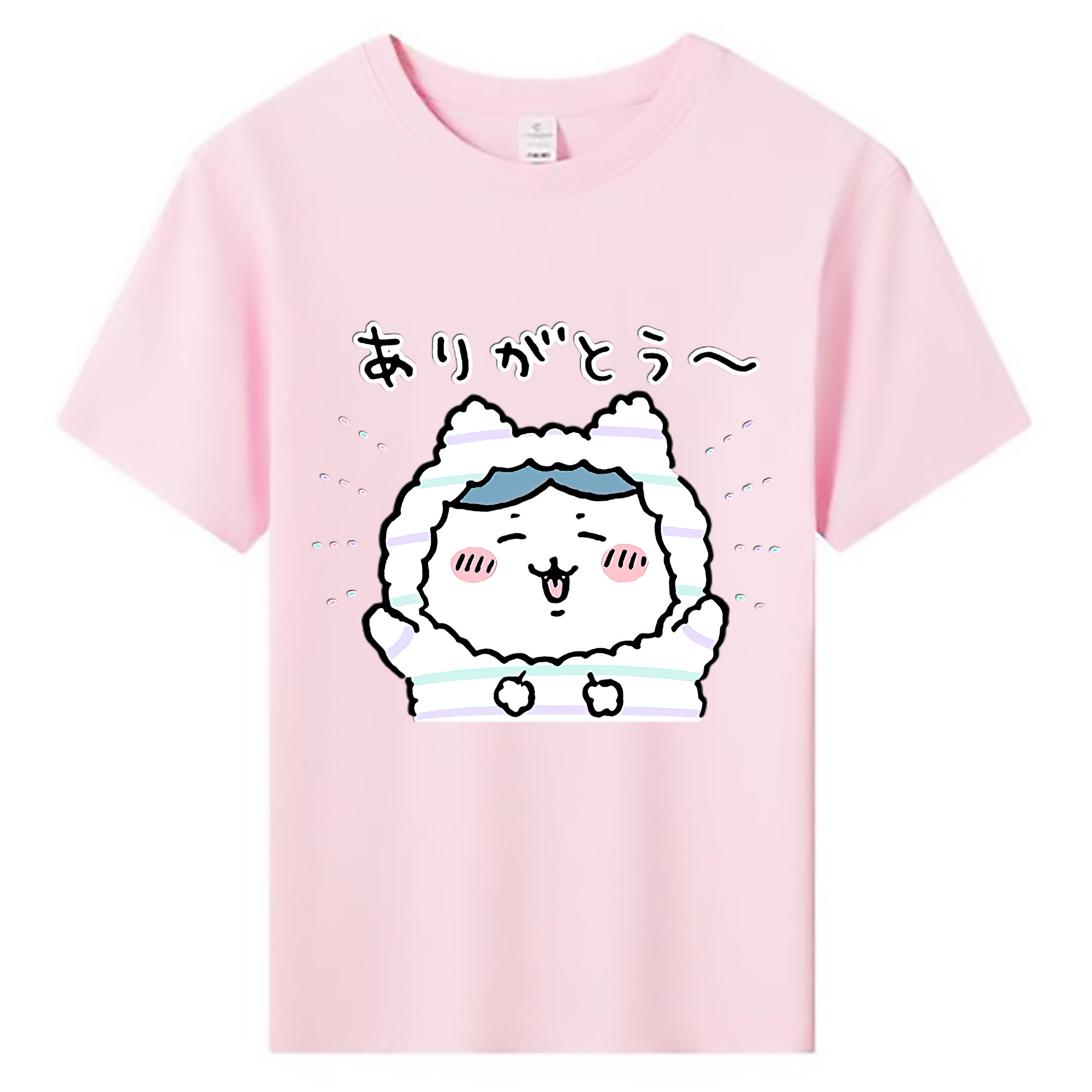 （画像用） ちいかわ ハチワレ Chii-kawa hachiware 綿100％キッズTシャツ（フロントプリント）