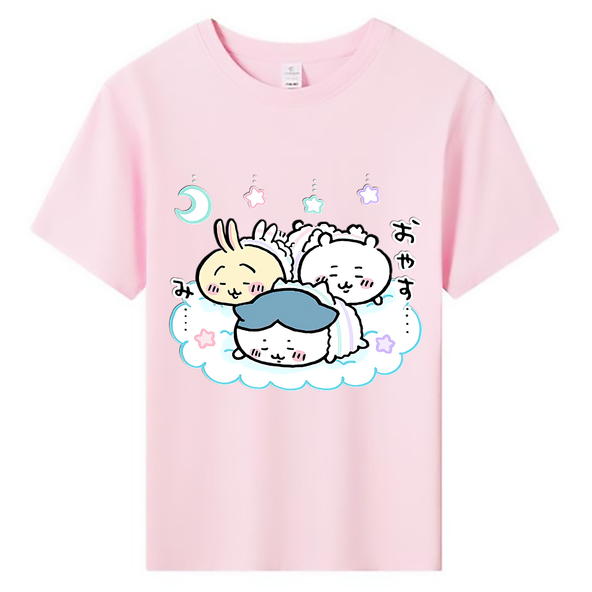 （画像用） ちいかわ ハチワレ Chii-kawa hachiware 綿100％キッズTシャツ（フロントプリント）