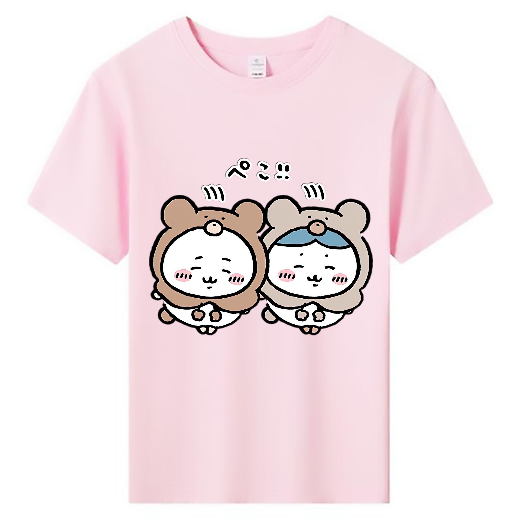 （画像用） ちいかわ ハチワレ Chii-kawa hachiware 綿100％キッズTシャツ（フロントプリント）