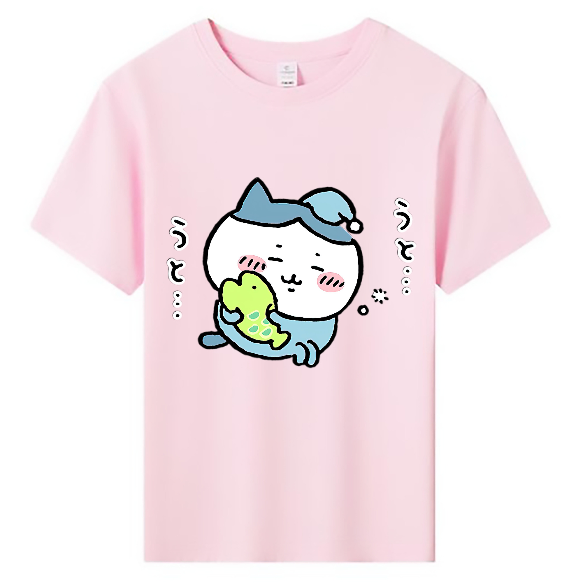 （画像用） ちいかわ ハチワレ Chii-kawa hachiware 綿100％キッズTシャツ（フロントプリント）