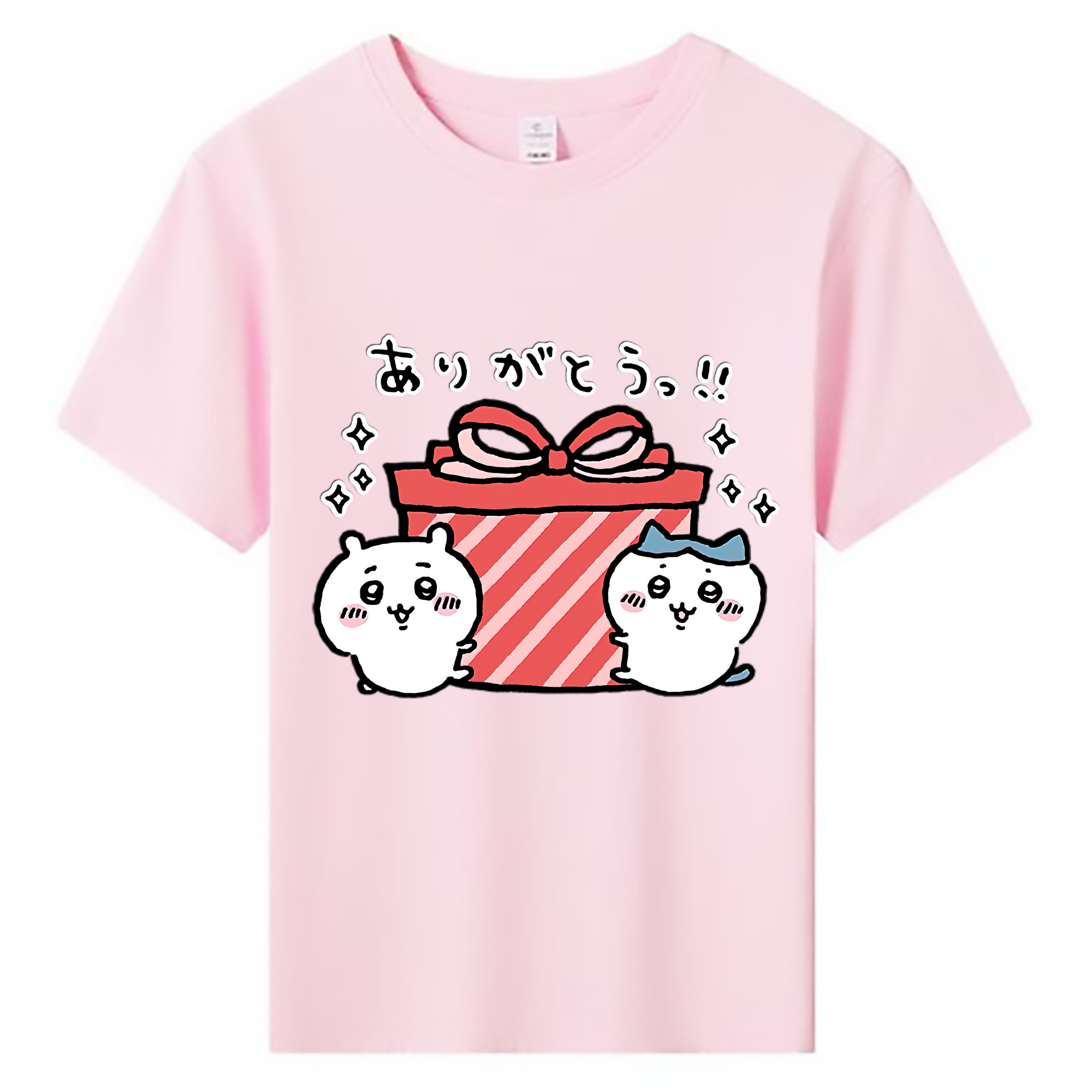 （画像用） ちいかわ ハチワレ Chii-kawa hachiware 綿100％キッズTシャツ（フロントプリント）