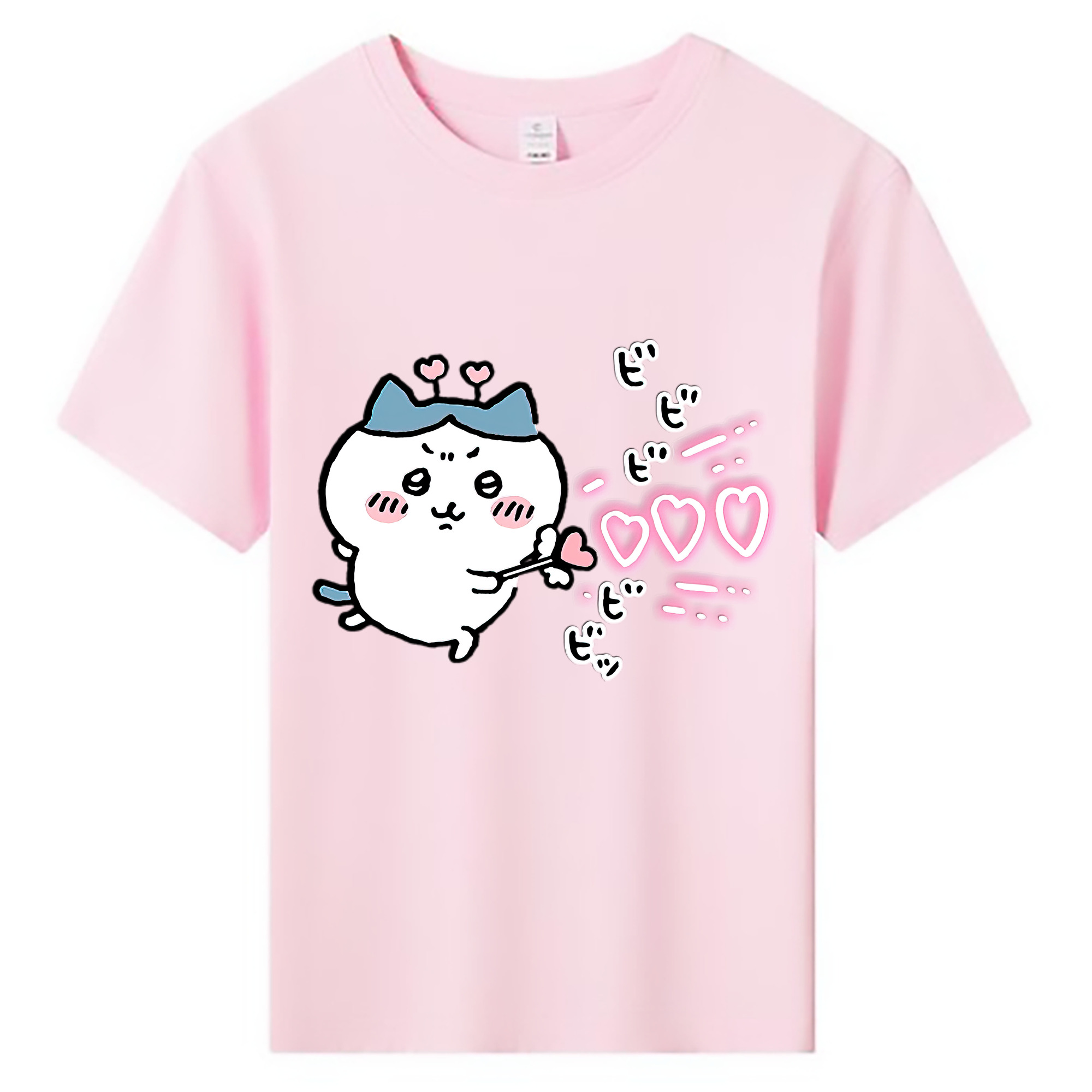 （画像用） ちいかわ ハチワレ Chii-kawa hachiware 綿100％キッズTシャツ（フロントプリント）