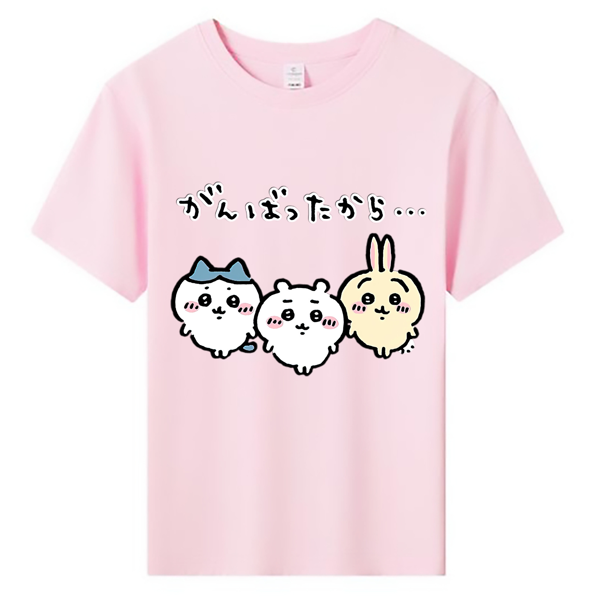（画像用） ちいかわ ハチワレ Chii-kawa hachiware 綿100％キッズTシャツ（フロントプリント）