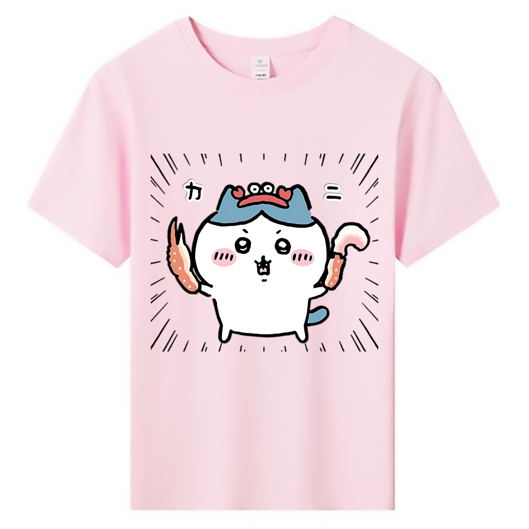 （画像用） ちいかわ ハチワレ Chii-kawa hachiware 綿100％キッズTシャツ（フロントプリント）