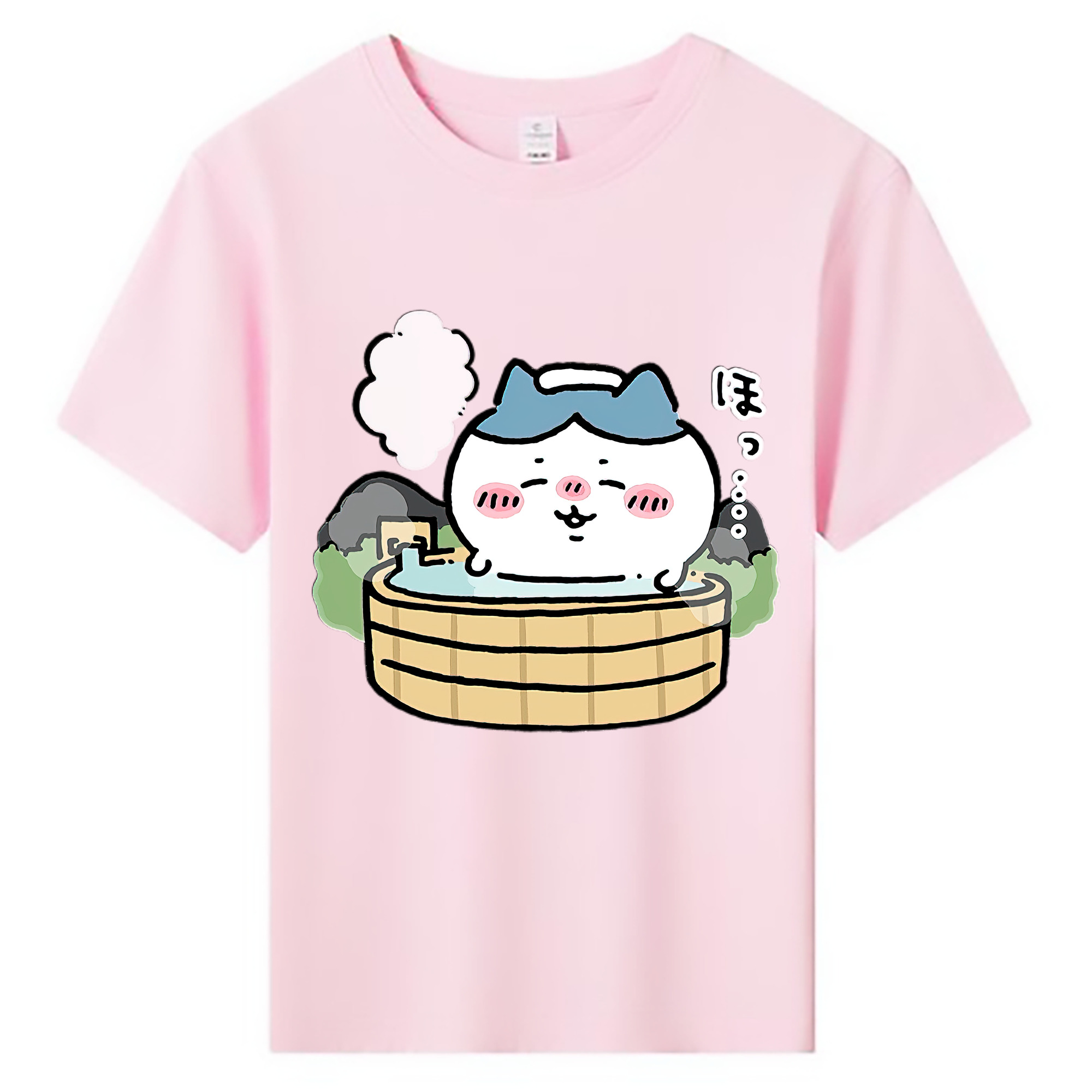 （画像用） ちいかわ ハチワレ Chii-kawa hachiware 綿100％キッズTシャツ（フロントプリント）