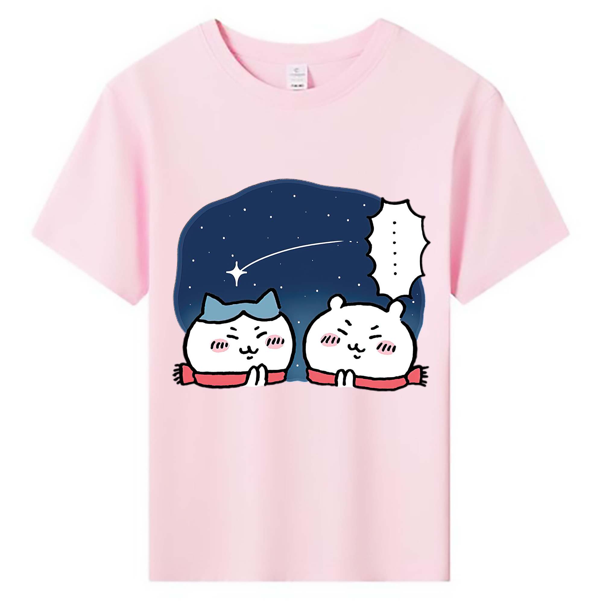 （画像用） ちいかわ ハチワレ Chii-kawa hachiware 綿100％キッズTシャツ（フロントプリント）