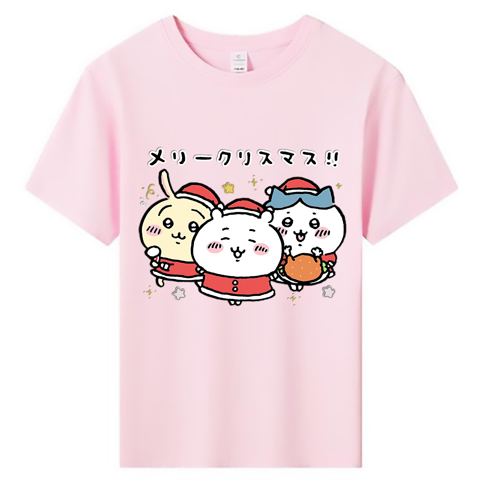 （画像用） ちいかわ ハチワレ Chii-kawa hachiware 綿100％キッズTシャツ（フロントプリント）