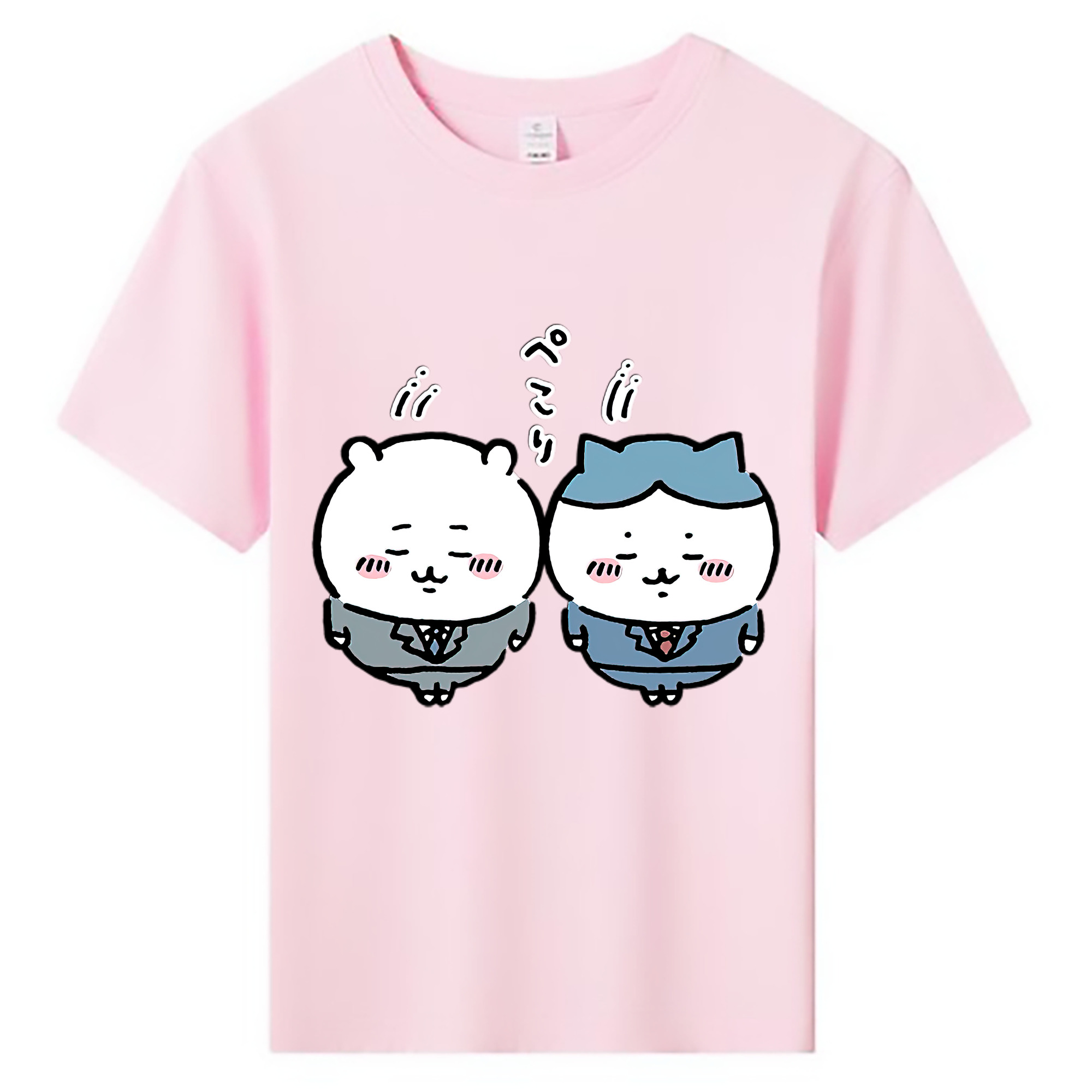 （画像用） ちいかわ ハチワレ Chii-kawa hachiware 綿100％キッズTシャツ（フロントプリント）