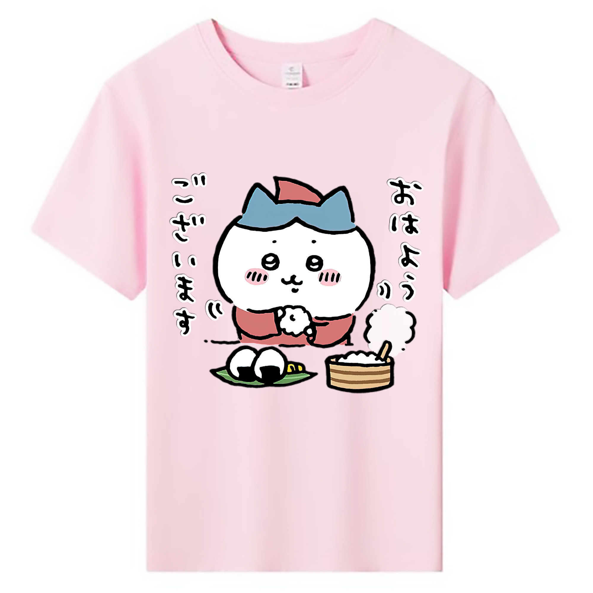 （画像用） ちいかわ ハチワレ Chii-kawa hachiware 綿100％キッズTシャツ（フロントプリント）