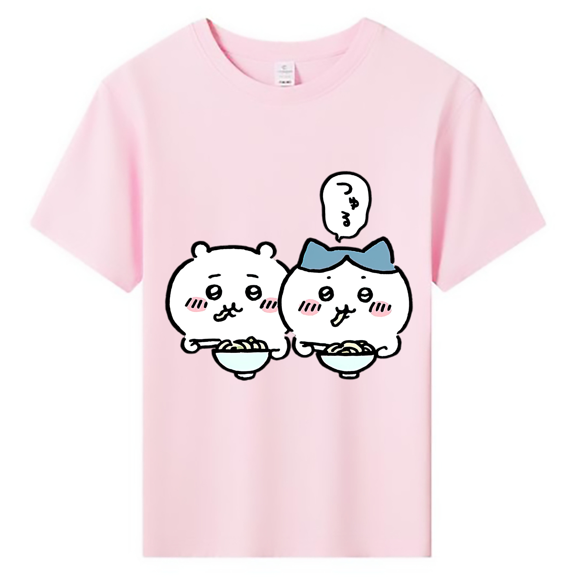 （画像用） ちいかわ ハチワレ Chii-kawa hachiware 綿100％キッズTシャツ（フロントプリント）