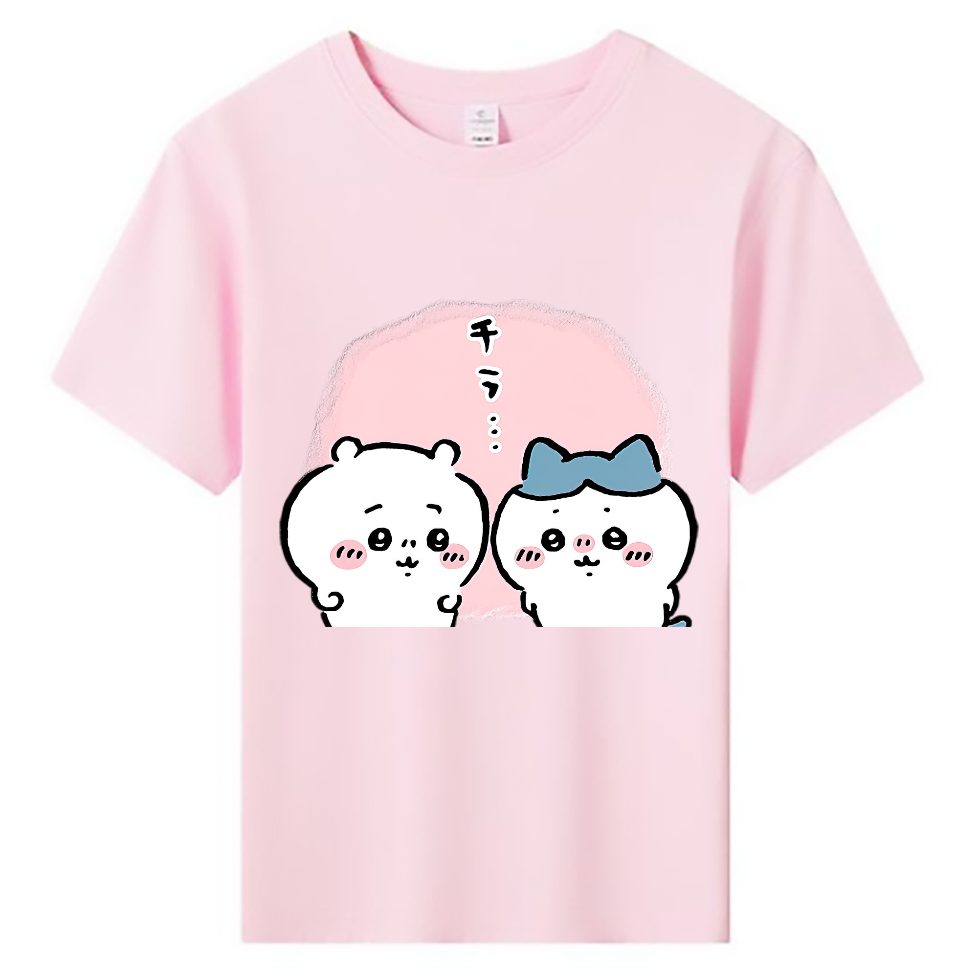 （画像用） ちいかわ ハチワレ Chii-kawa hachiware 綿100％キッズTシャツ（フロントプリント）