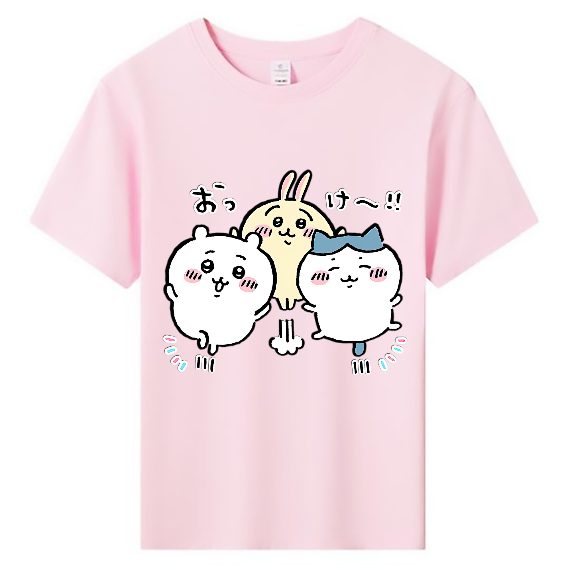 （画像用） ちいかわ ちいかわ Chii-kawa chiikawa 綿100％キッズTシャツ（フロントプリント）