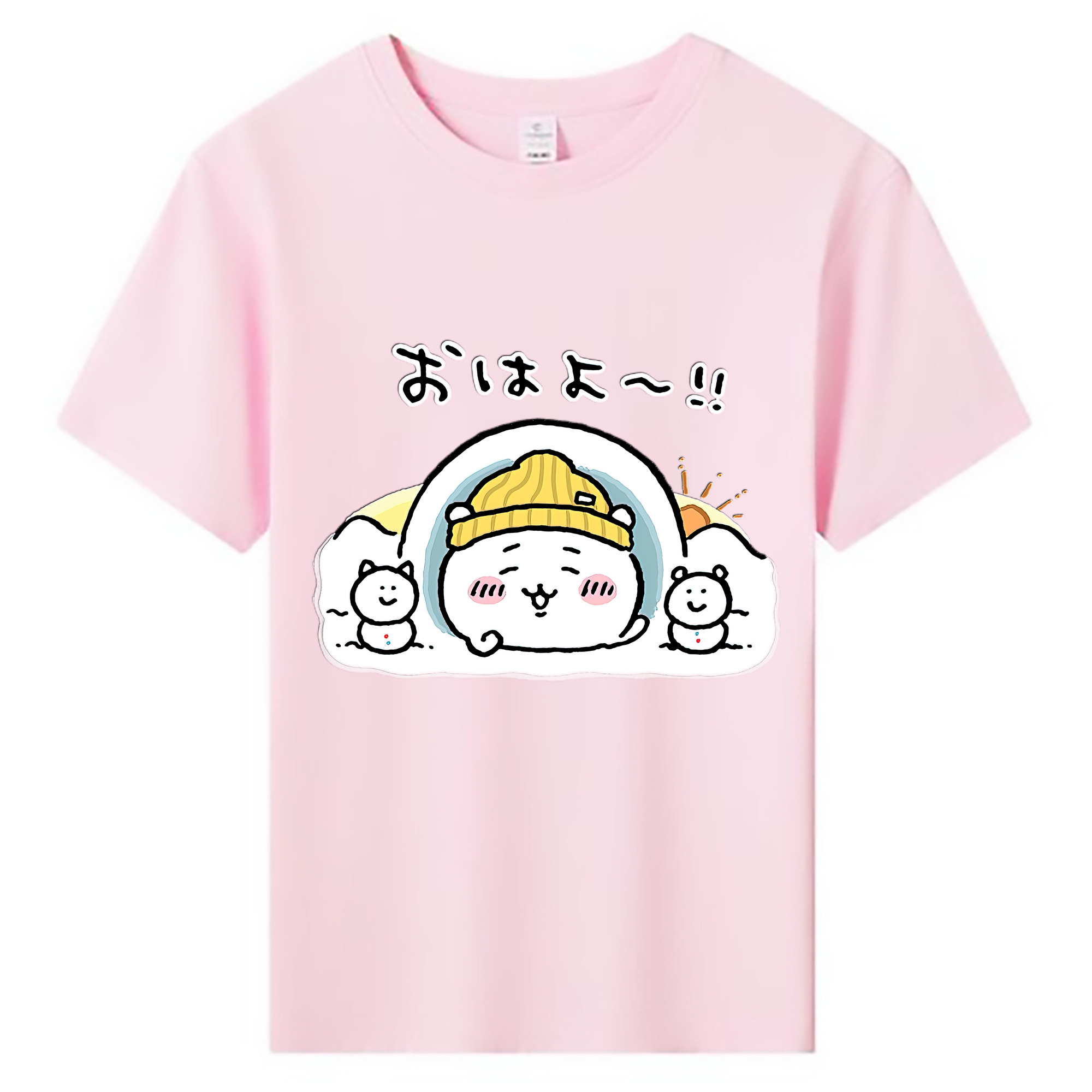 （画像用） ちいかわ ちいかわ Chii-kawa chiikawa 綿100％キッズTシャツ（フロントプリント）